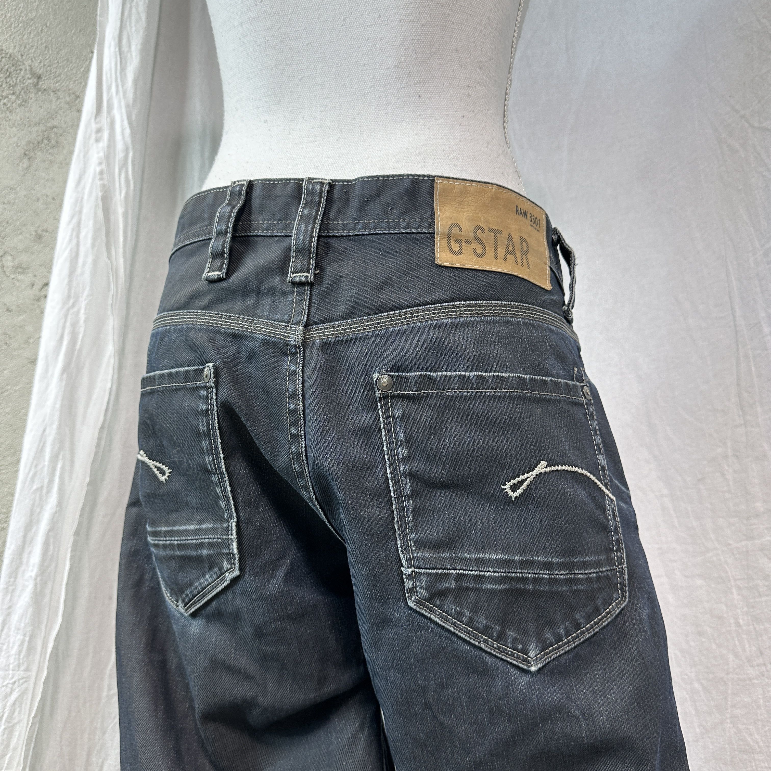 G-Star Vintage Streetwear Denim Waxed G-Star Jeans Y2K Size US 33 - 10 Thumbnail
