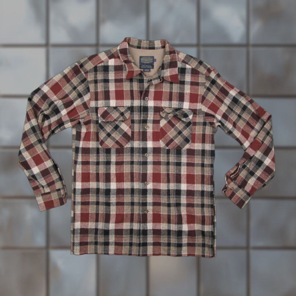 Pendleton Pendleton Board Shirt Mens Medium Brown Check Wool Button Up Size US M / EU 48-50 / 2 - 1 Thumbnail