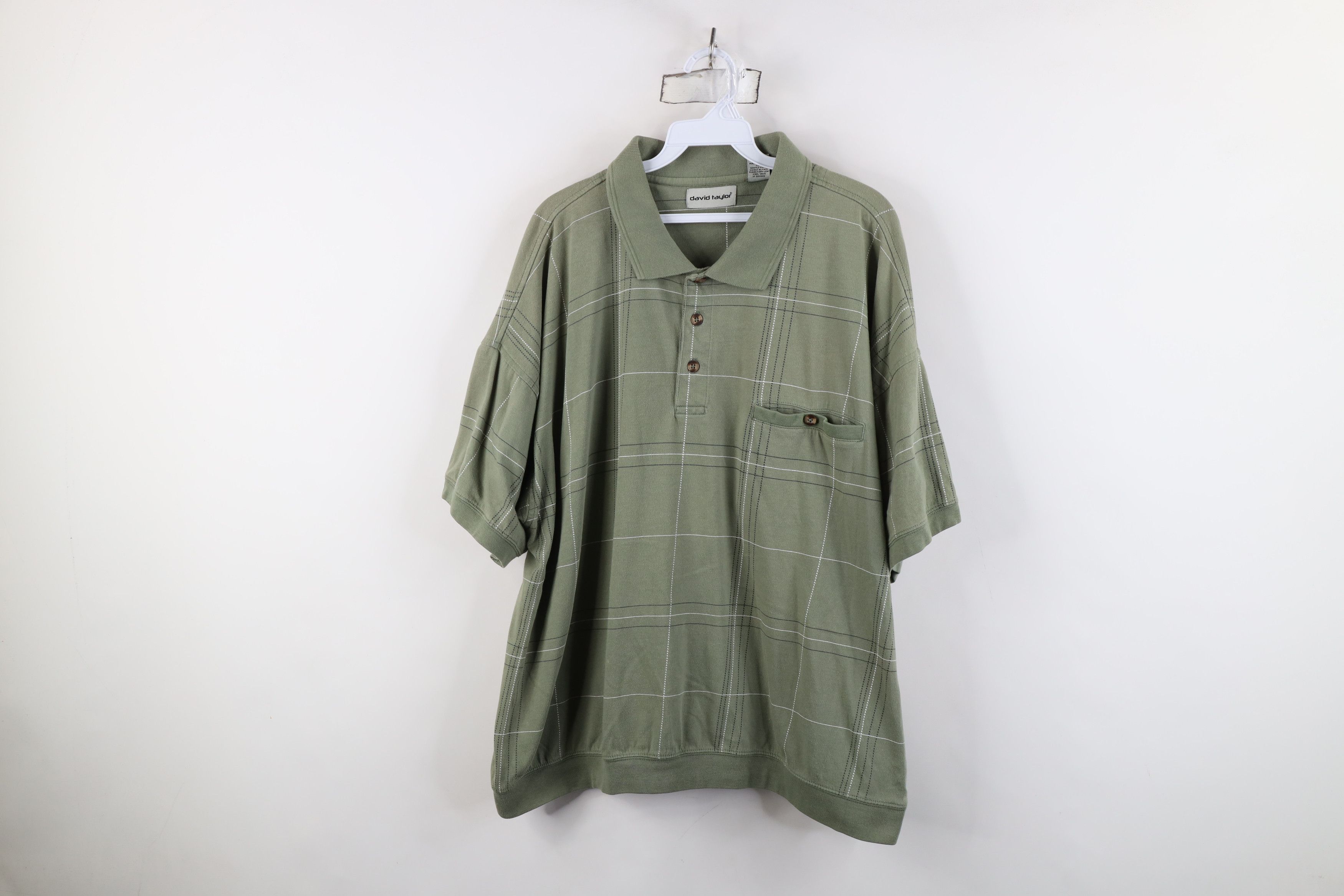 Vintage Vintage 90s Streetwear Plaid Collared Pullover Polo Shirt Size US XXL / EU 58 / 5 - 1 Thumbnail