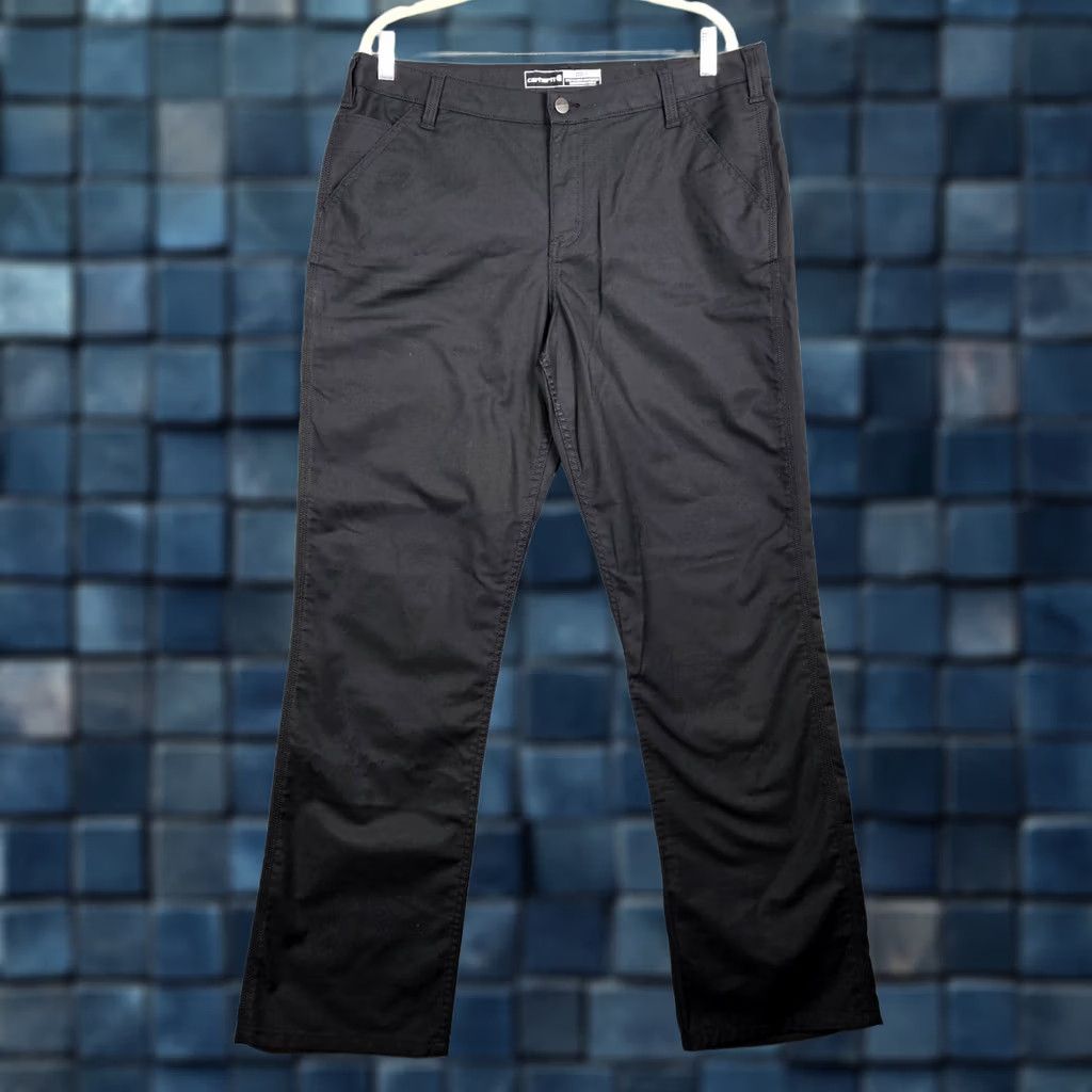 Carhartt Carhartt Women's Rugged Flex Loose Fit Canvas Work Pant Regular Size 16 Black Outdoor Casual Winter Spring Summer Fall Pants Mens? Size 38" / US 16 / IT 52 - 1 Thumbnail