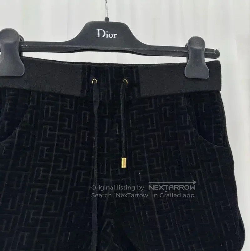 Balmain Balmain Black Cotton Blend Logo Women's Shorts . Size 22" - 3 Thumbnail