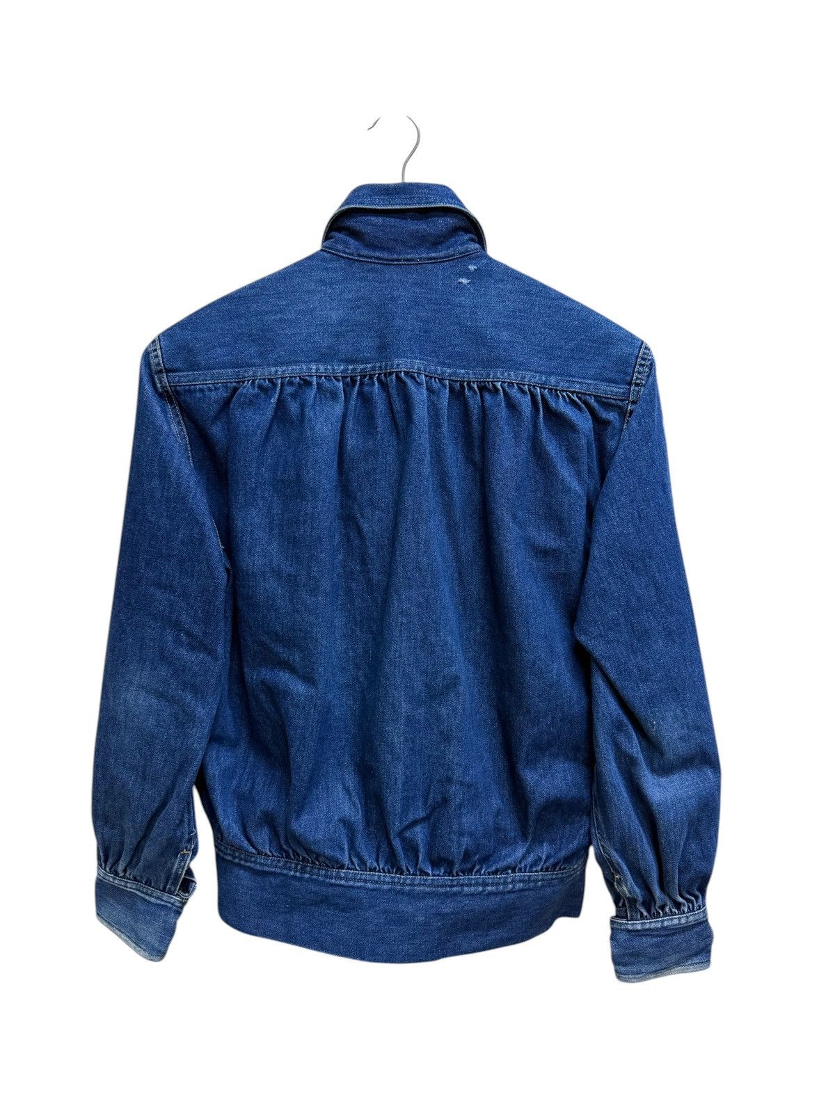 Japanese Brand × Norma Kamali × Vintage Norma Kamali Denim Bomber Jacket Size S / US 4 / IT 40 - 2 Thumbnail