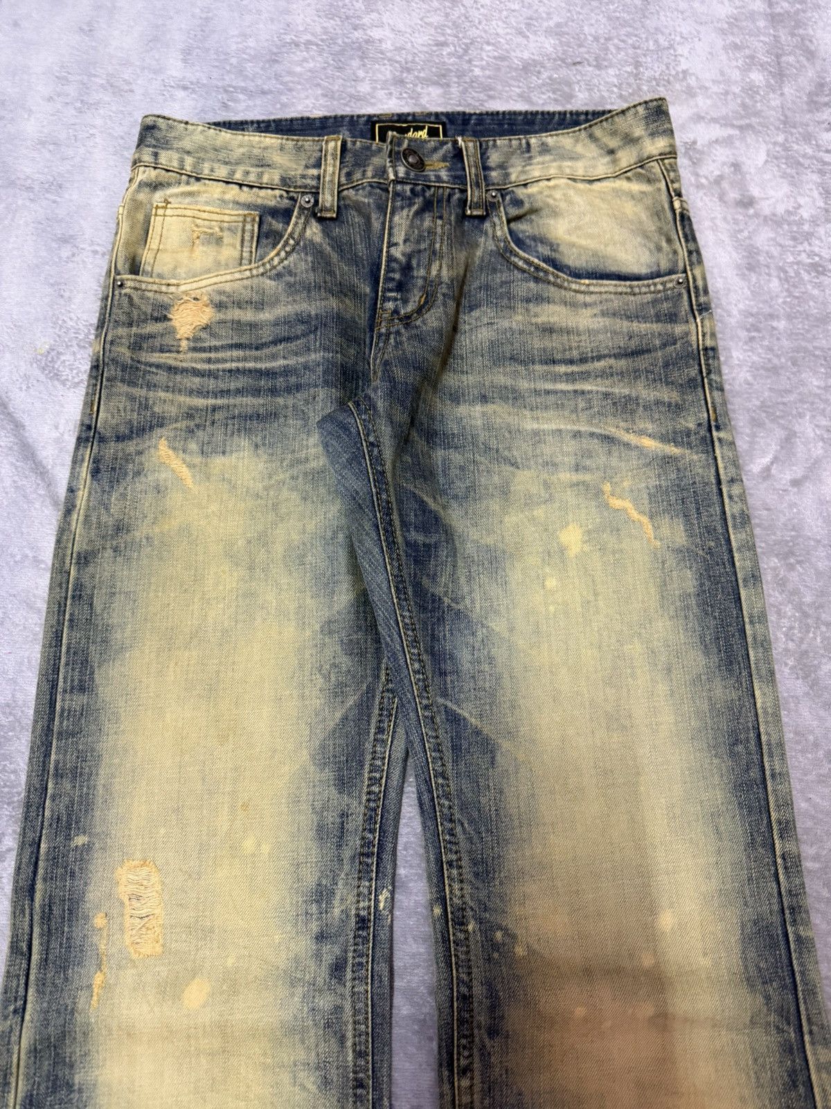 Hysteric Glamour × Japanese Brand Standard Number Japan Acid Mud Wash Straight Jeans Size US 30 / EU 46 - 5 Thumbnail