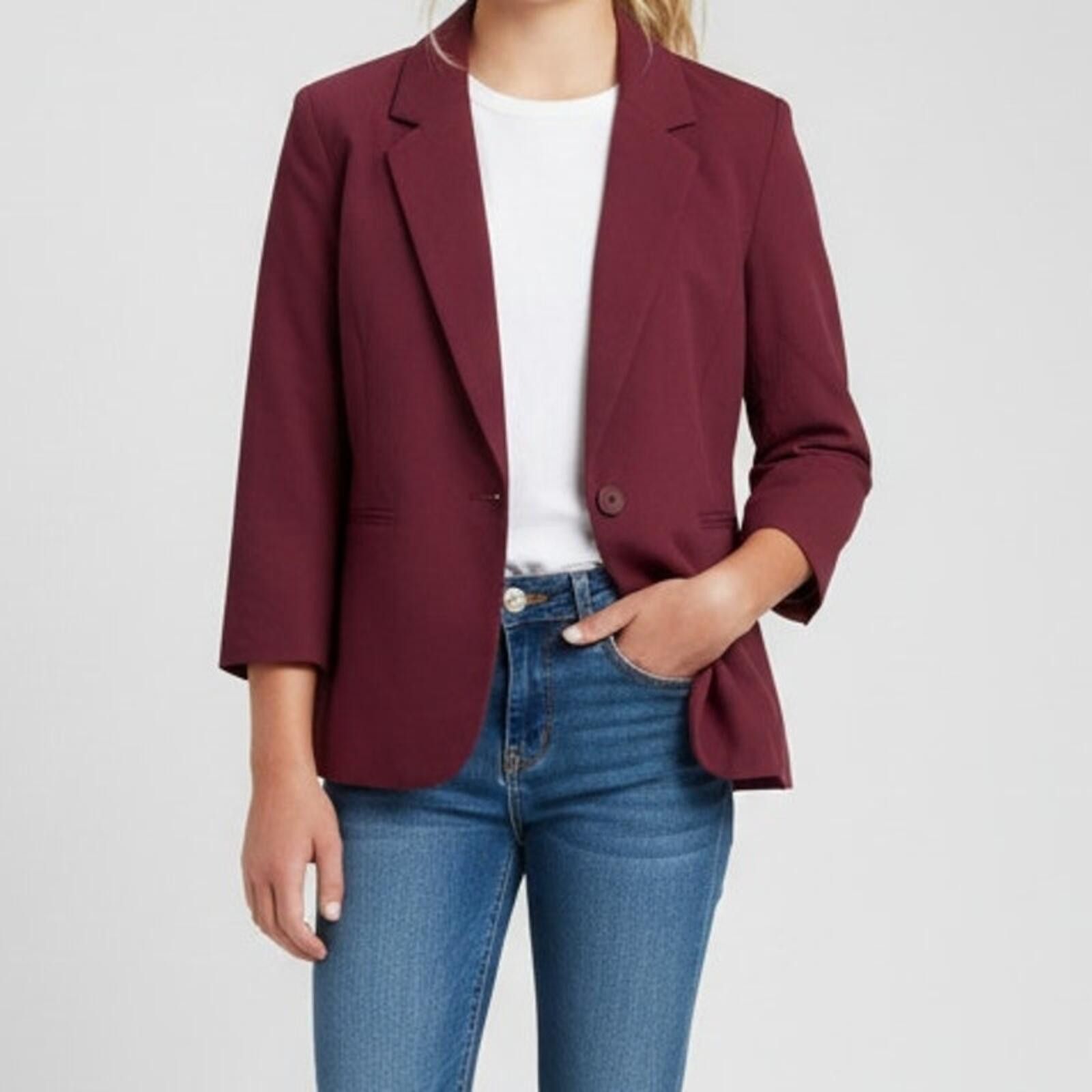 Other Ci Sono Outerwear Red Blazer Juniors XLarge Womens Medium Size M / US 6-8 / IT 42-44 - 2 Thumbnail