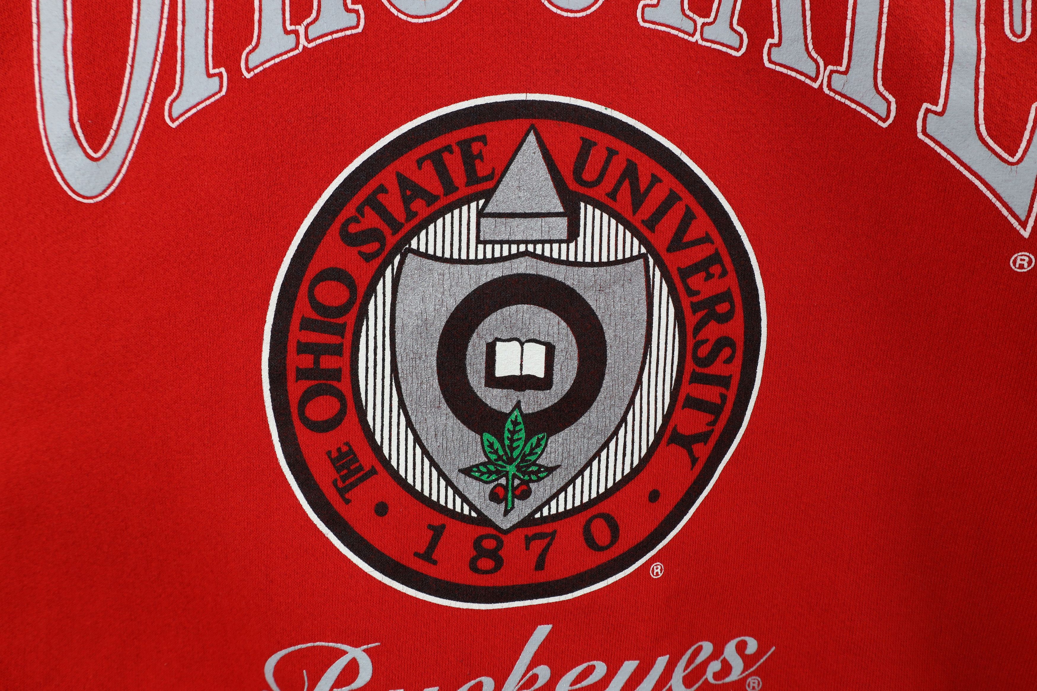 Vintage Vintage 90s Ohio State University Crewneck Sweatshirt USA Size US XXL / EU 58 / 5 - 5 Thumbnail