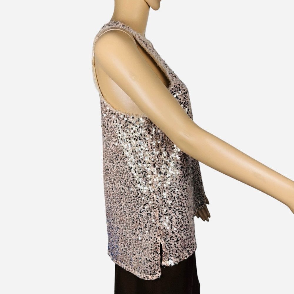 Zara New Zara Sequin Sleeveless Beige Top Size XS Size XS / US 0-2 / IT 36-38 - 3 Thumbnail
