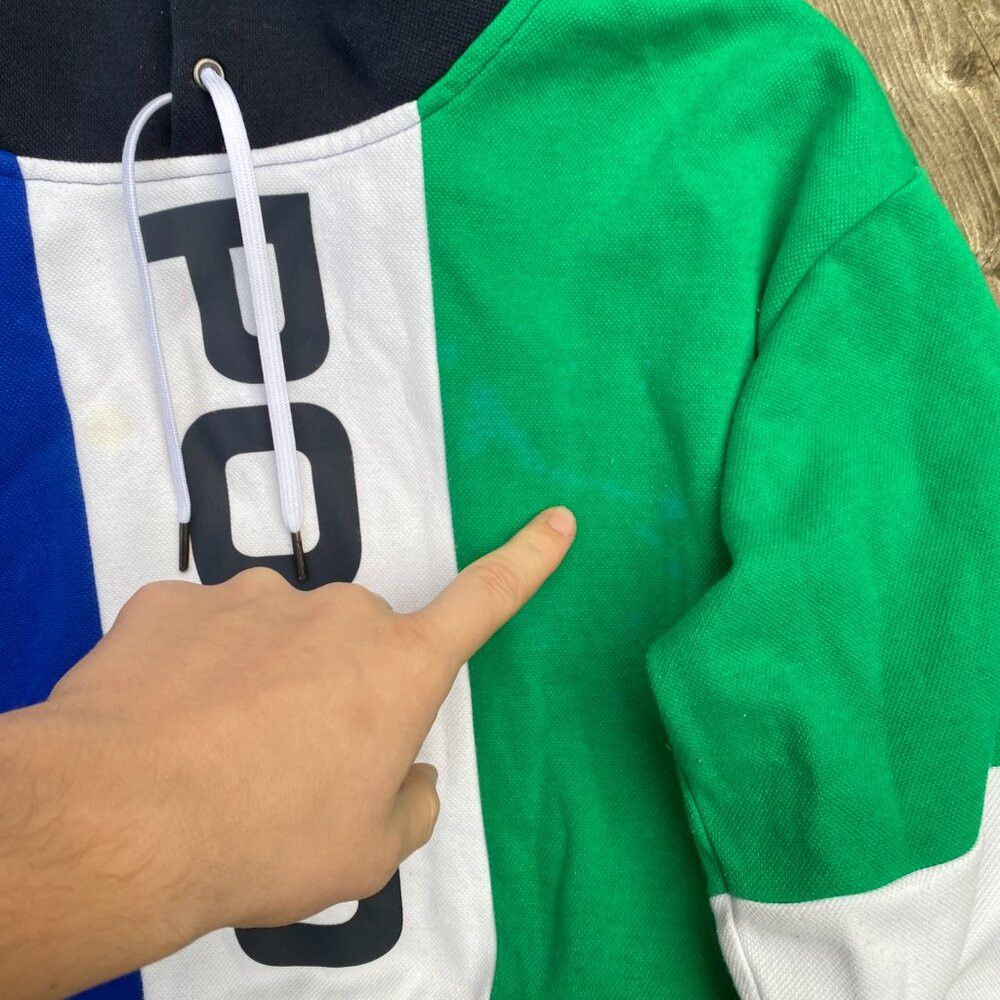 Polo Ralph Lauren Polo Ralph Lauren Blue Multi Colour Block Hoodie Sweater Sm Size US S / EU 44-46 / 1 - 5 Thumbnail