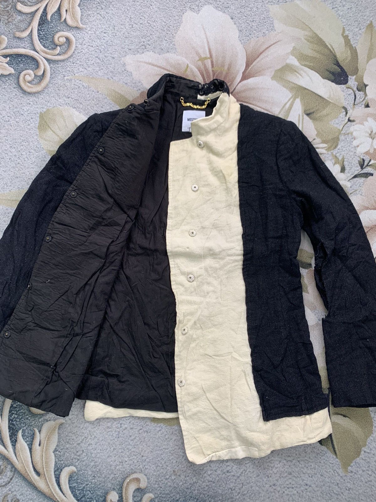Moschino Rare Distress Constructed Design Moschino Wool Jacket Size L / US 10 / IT 46 - 13 Thumbnail