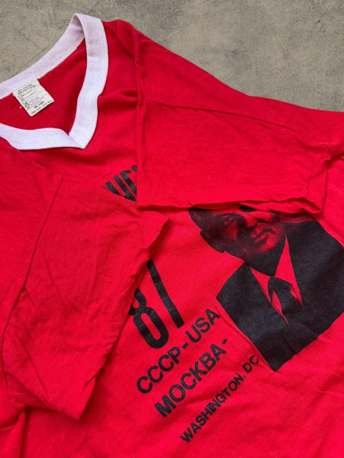 Cccp Vintage 1987 Gorbachev Tour Washington DC Single Stitch Tee Size US L / EU 52-54 / 3 - 3 Thumbnail