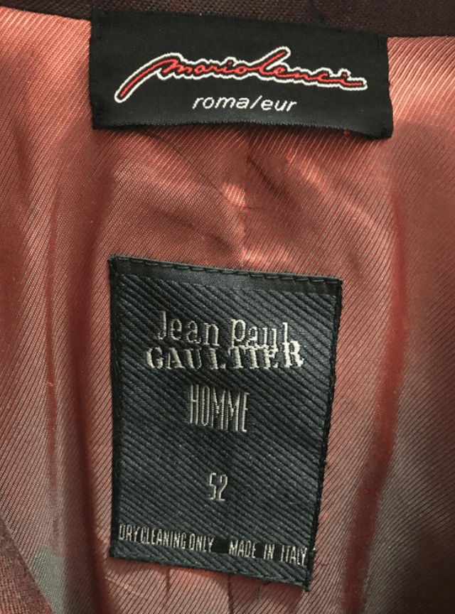 Jean Paul Gaultier Jacket Suit Blazer Coat Brown Formal EX0131 Size 42L - 2 Thumbnail