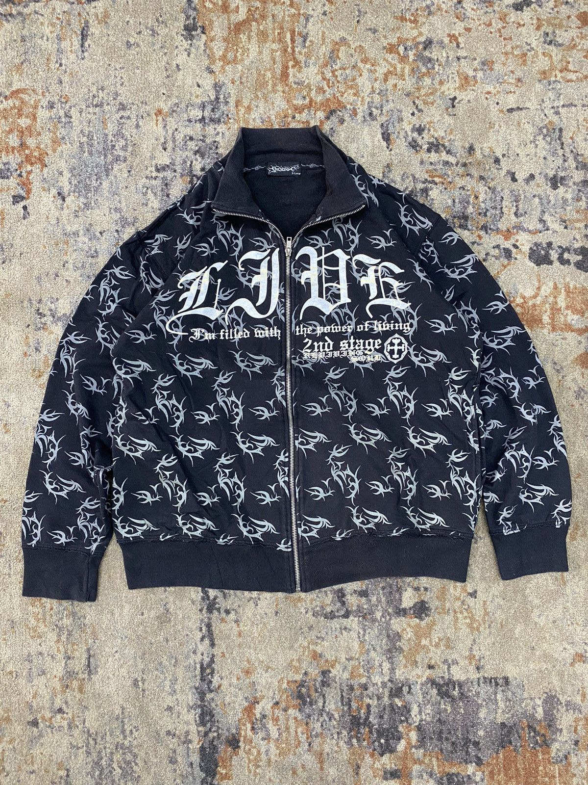 Le Grande Bleu (L.G.B.) Undefined Qnatro-Q tribal sweater zip up ifsxstyle lgb Size US M / EU 48-50 / 2 - 5 Thumbnail
