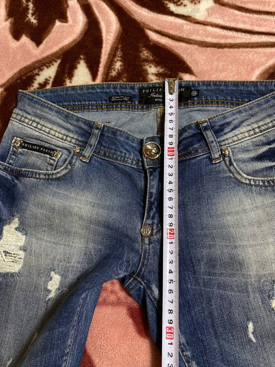 Philipp Plein Philipp Plein Rhinestone stonewashed straight-leg jeans Size US 28 / EU 44 - 16 Thumbnail