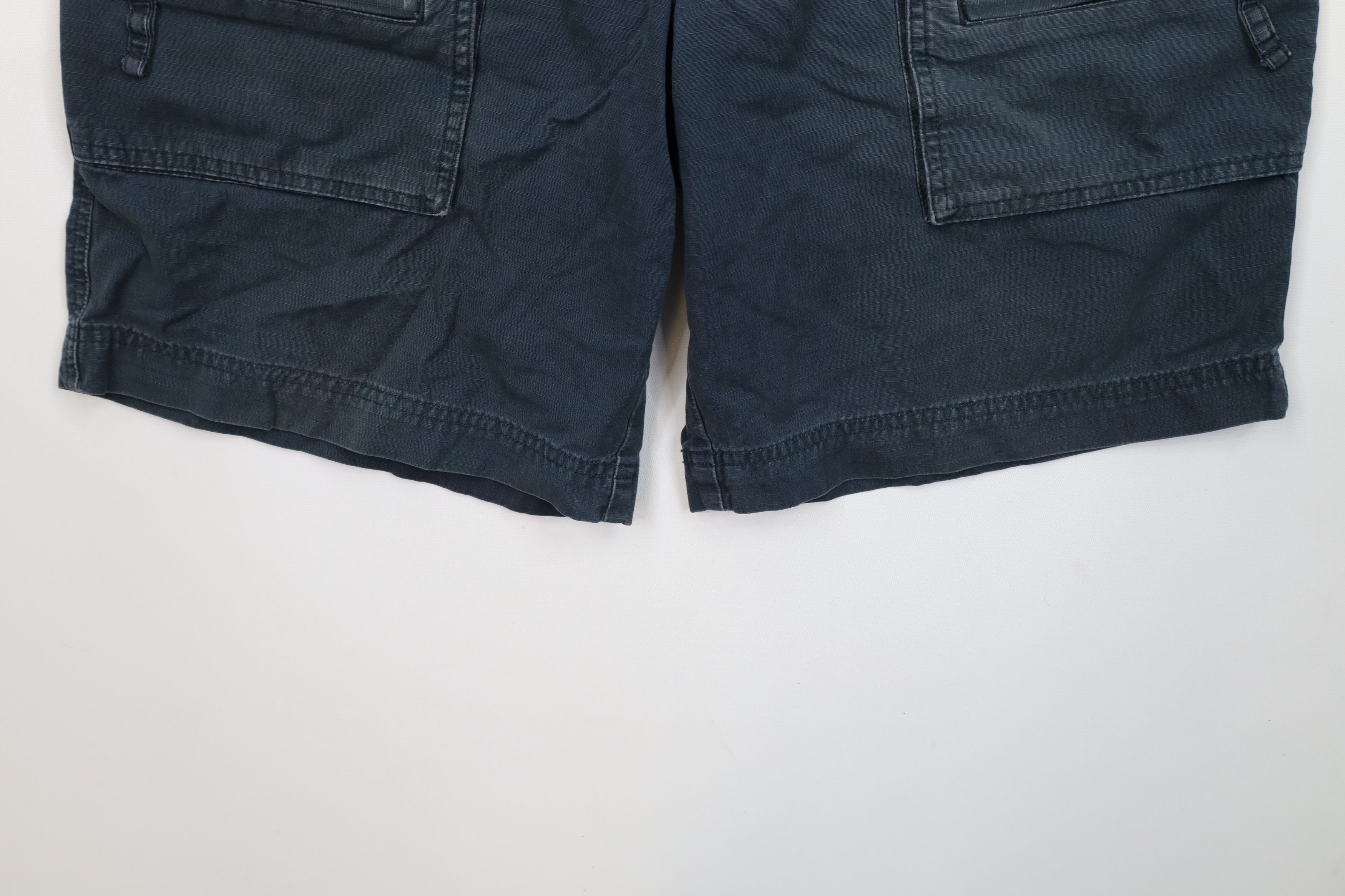 Gap Vintage 90s Y2K Gap Belted Ripstop Cargo Shorts Navy Blue Size US 30 / EU 46 - 4 Thumbnail