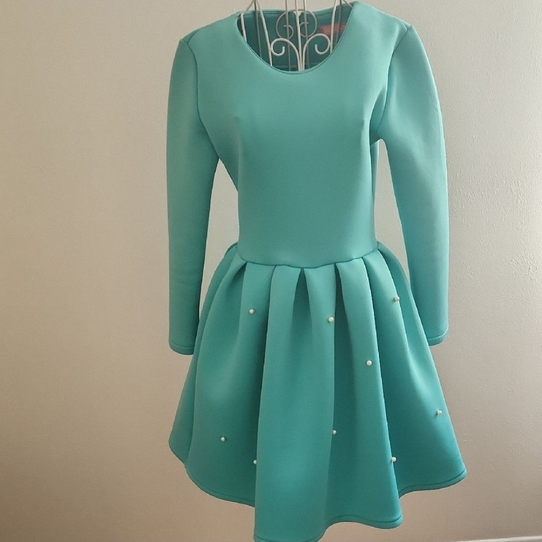 Other Teal Long Sleeve Dress Size S / US 4 / IT 40 - 1 Thumbnail