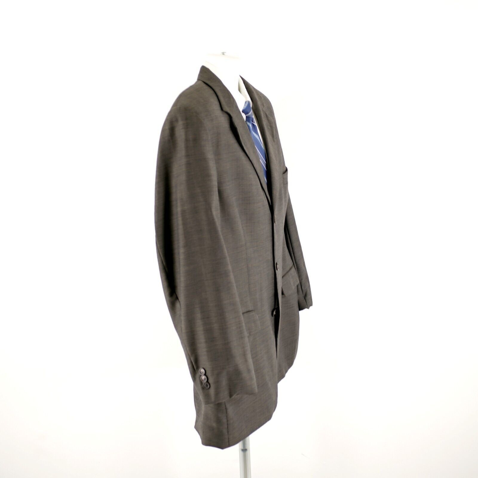 Brooks Brothers Brooks Brothers Gray Wool Sharksking W/ Brown Windowpane 3 B Size 44L - 8 Thumbnail