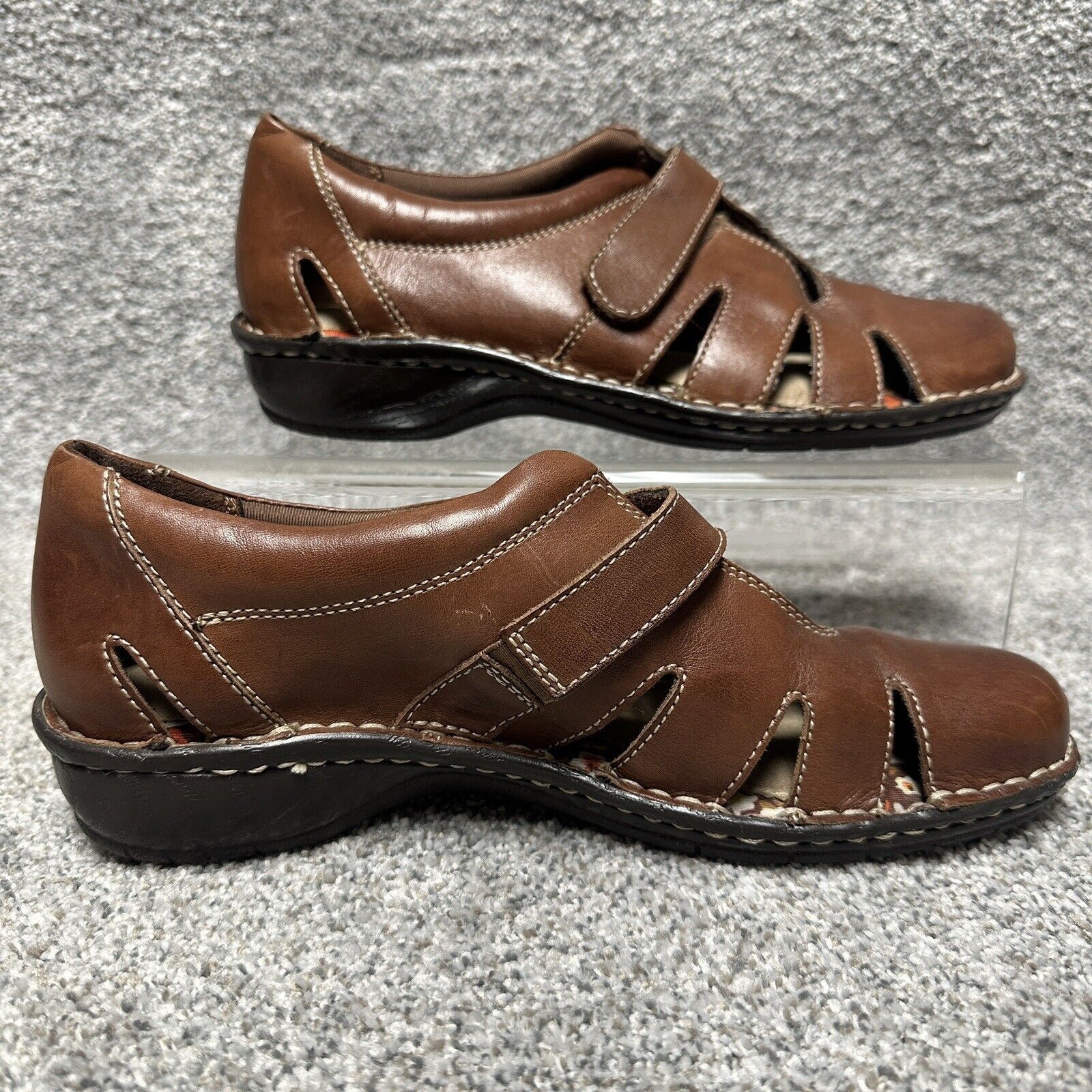 Other Eurostep Leather Shoes Womens 9.5 Cutout Chunky Vintage 90s Size US 9.5 / IT 39.5 - 2 Thumbnail