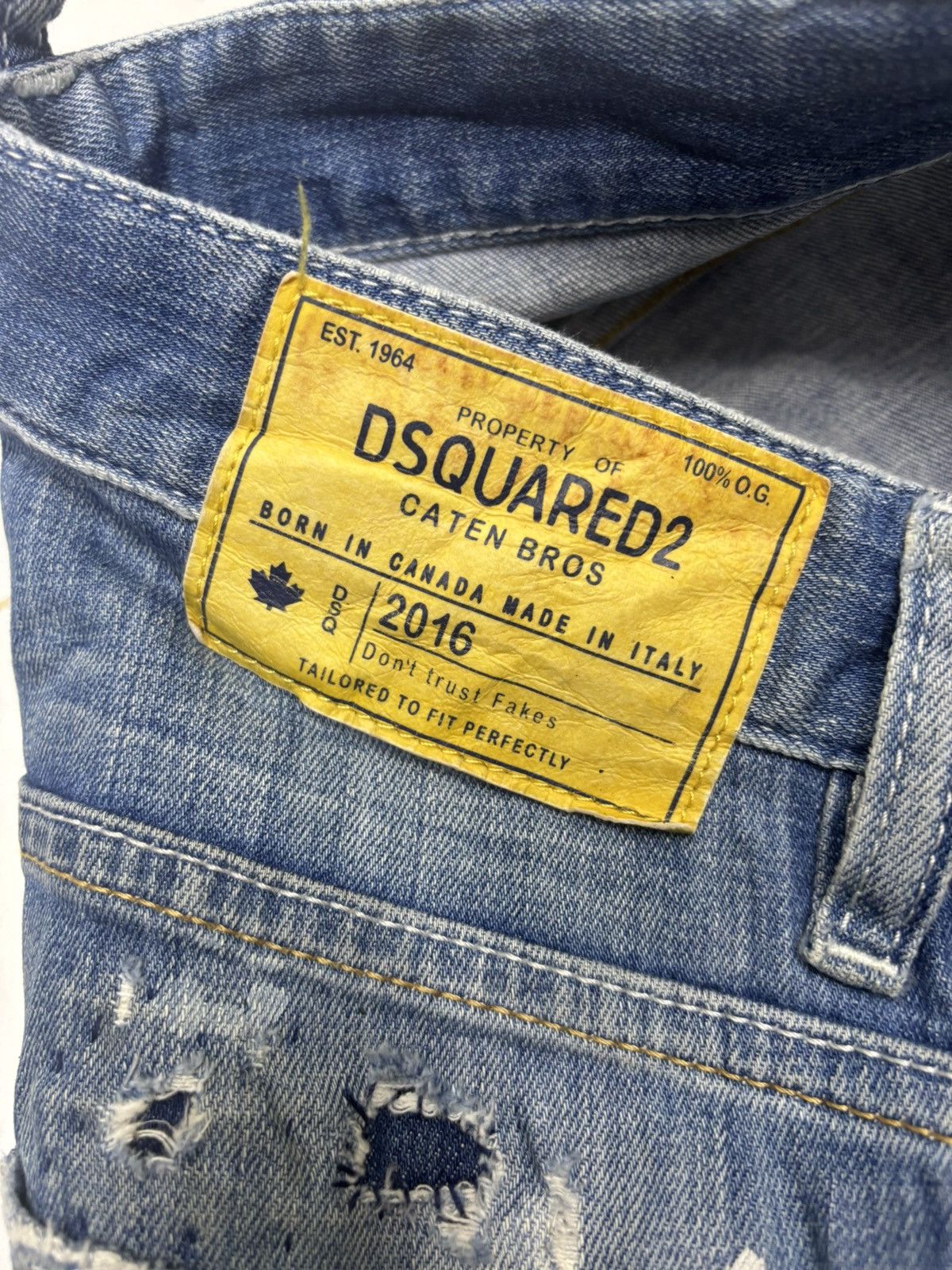 Dsquared2 Dsquared2 Patchwork Boro Distressed Denim Jeans Size 30" / US 8 / IT 44 - 9 Thumbnail