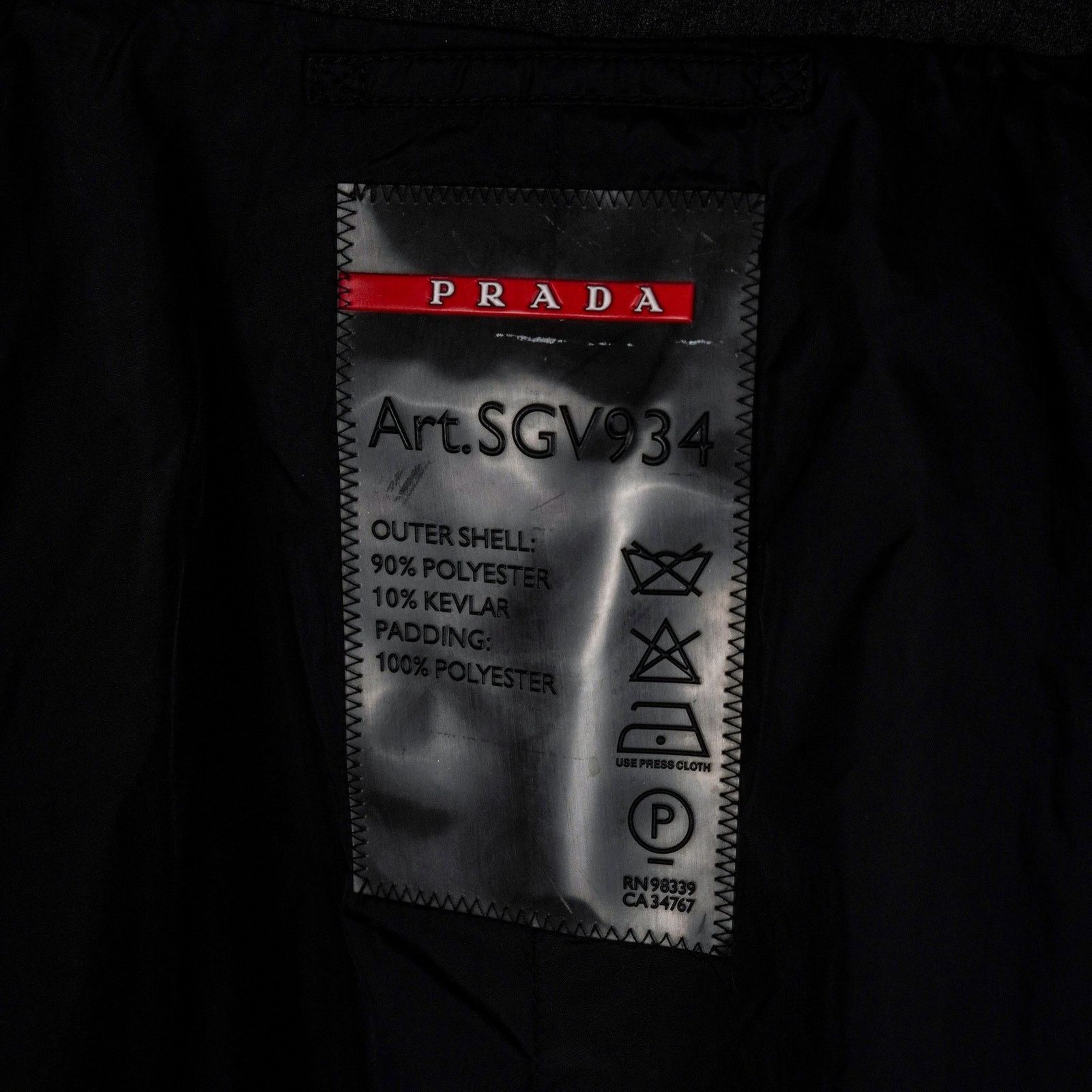 Prada Prada Linea Rossa Gray Tab Logo Kevlar Tech Coat Jacket Size US XL / EU 56 / 4 - 11 Thumbnail