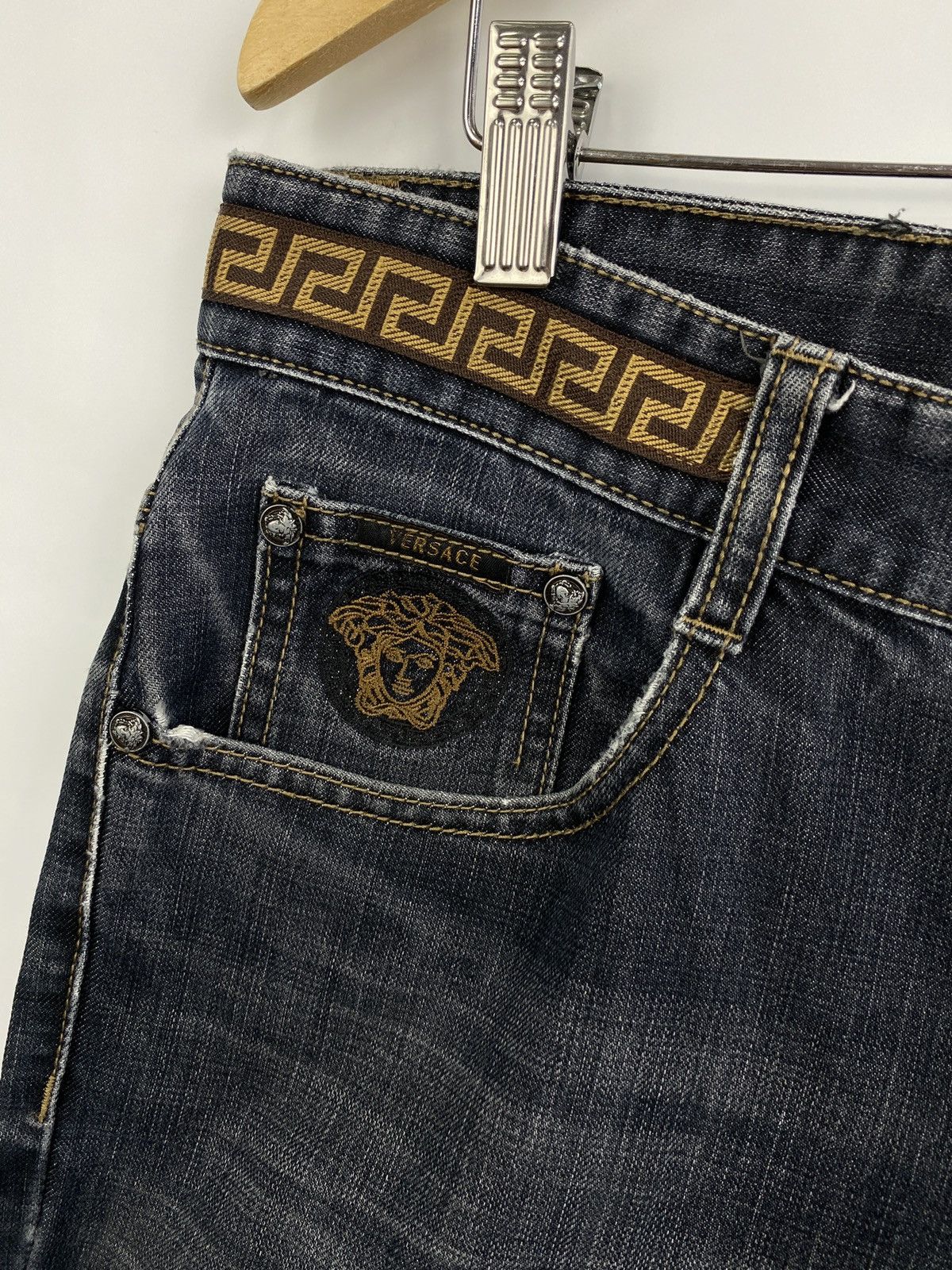 Versace 🇮🇹 Vintage 90s Versace Jeans Rare Retro Hype Y2K Size US 36 / EU 52 - 19 Thumbnail