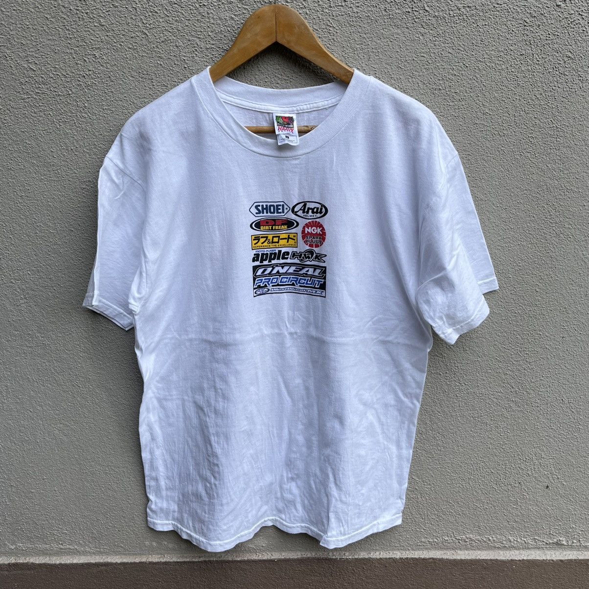 Vintage Vintage 90s MOTORCROSS Arai Shoei NGK Oneal tee Size US L / EU 52-54 / 3 - 1 Thumbnail