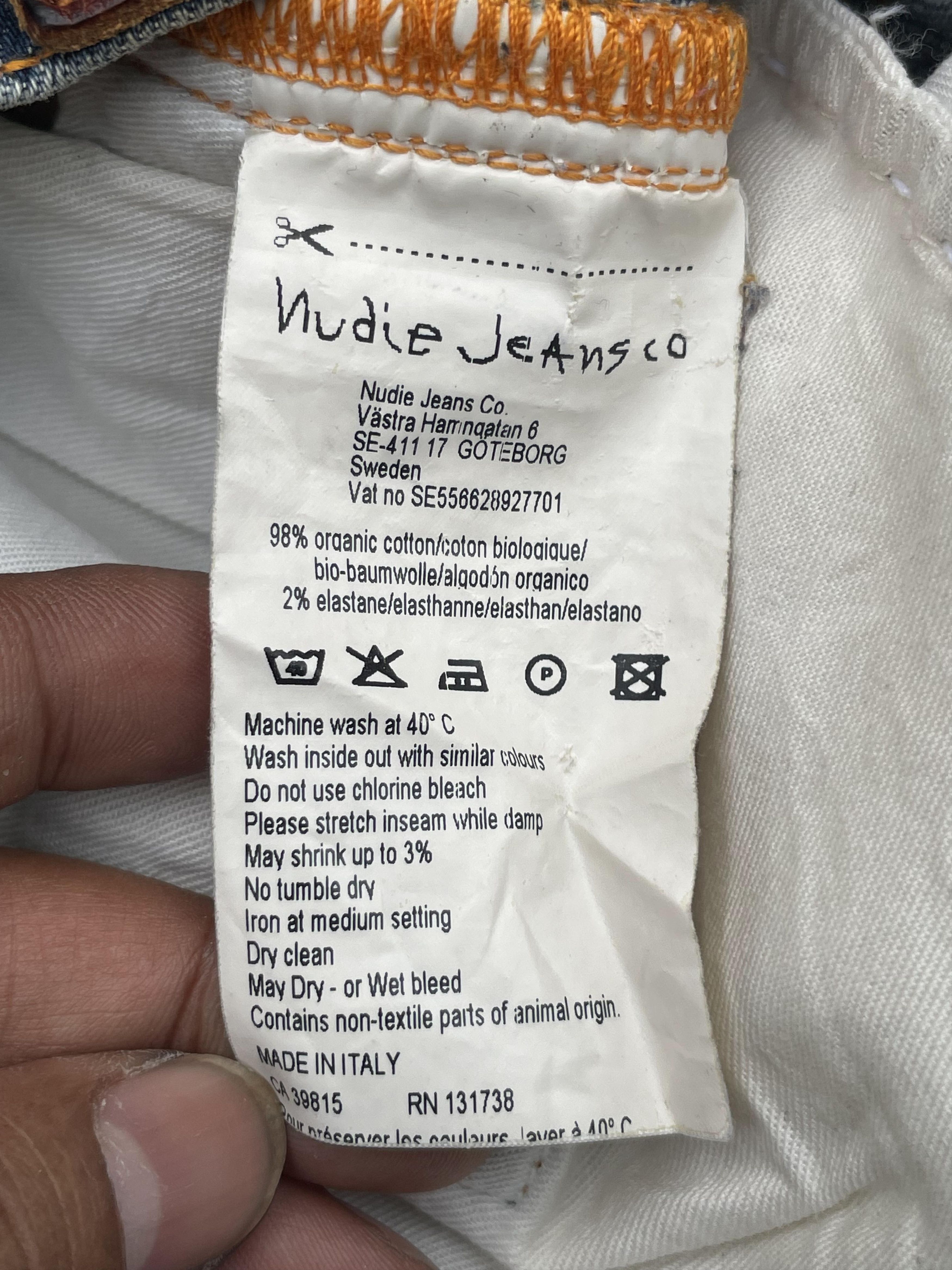 Designer Vintage Nudie Jeans Distresed Denim Size US 30 / EU 46 - 8 Thumbnail