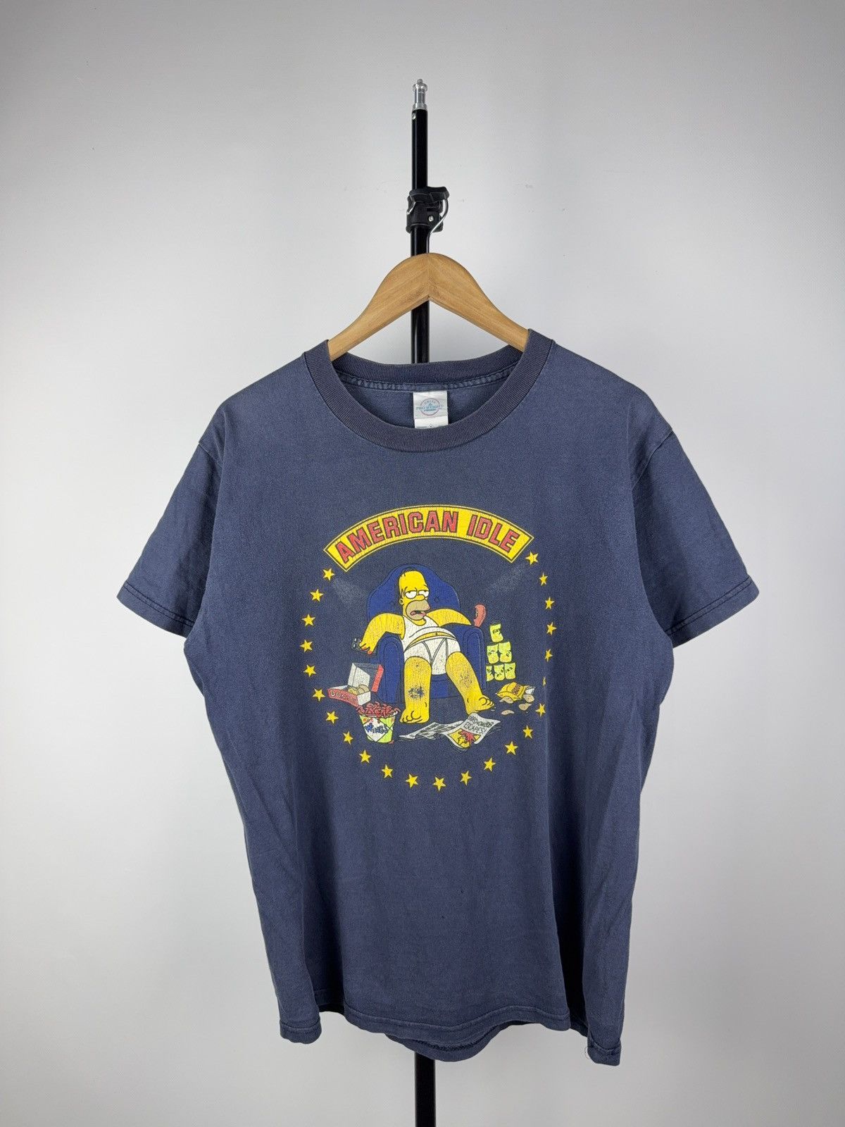 The Simpsons × Vintage Vintage 1990s Simpsons “American Idle” Parody T-Shirt Homer Size US M / EU 48-50 / 2 - 1 Thumbnail