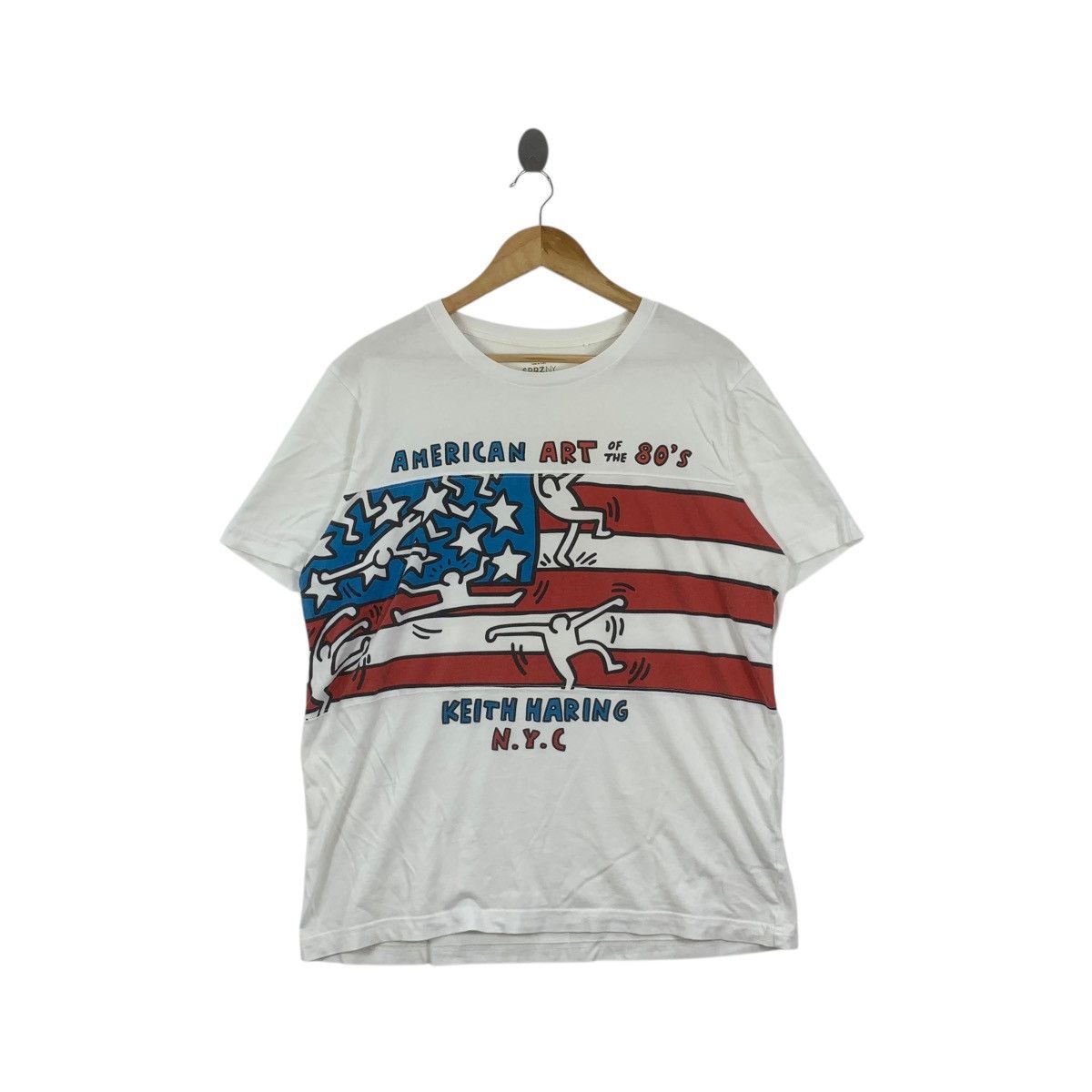 Uniqlo KEITH HARING x UNIQLO American Flag Pop Art Tee Shirt Size US XL / EU 56 / 4 - 1 Thumbnail