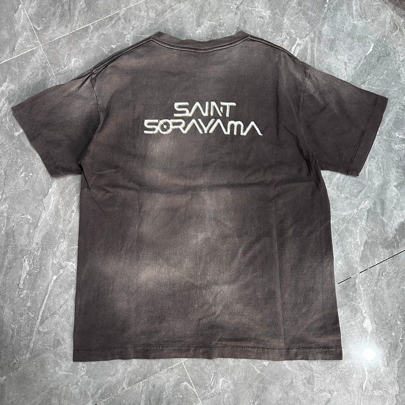 Saint Michael Saint Michael Black gray washed short sleeved shirt Size US L / EU 52-54 / 3 - 2 Thumbnail