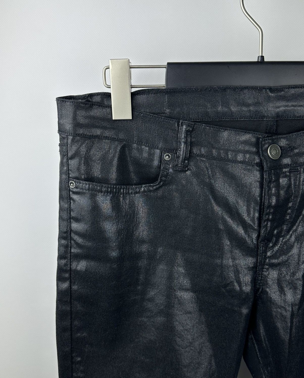 Allsaints All Saints Spitalfields Pants Women 32 Black Coated Low Rise Size 32" / US 10 / IT 46 - 2 Thumbnail