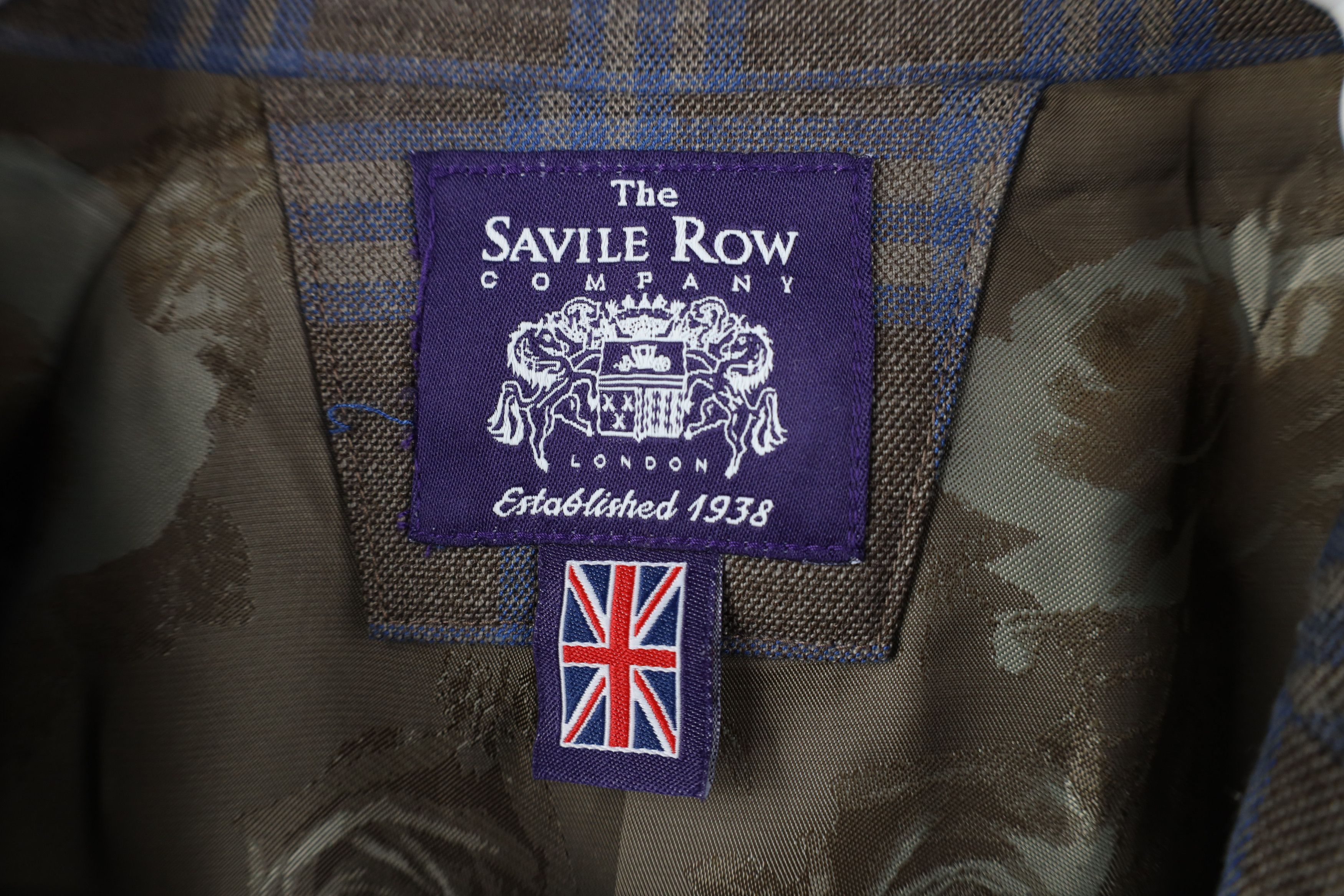 Vintage The Savile Row Rayon Gabardine Blazer Suit Jacket Plaid Size US XXL / EU 58 / 5 - 8 Thumbnail
