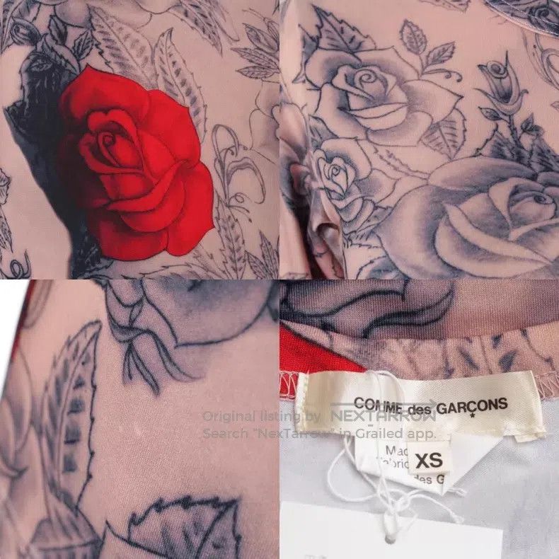 Comme des Garcons Comme des Garcons Blood Rose Tattoo Long Sleeve T-shirt Size XS / US 0-2 / IT 36-38 - 8 Thumbnail