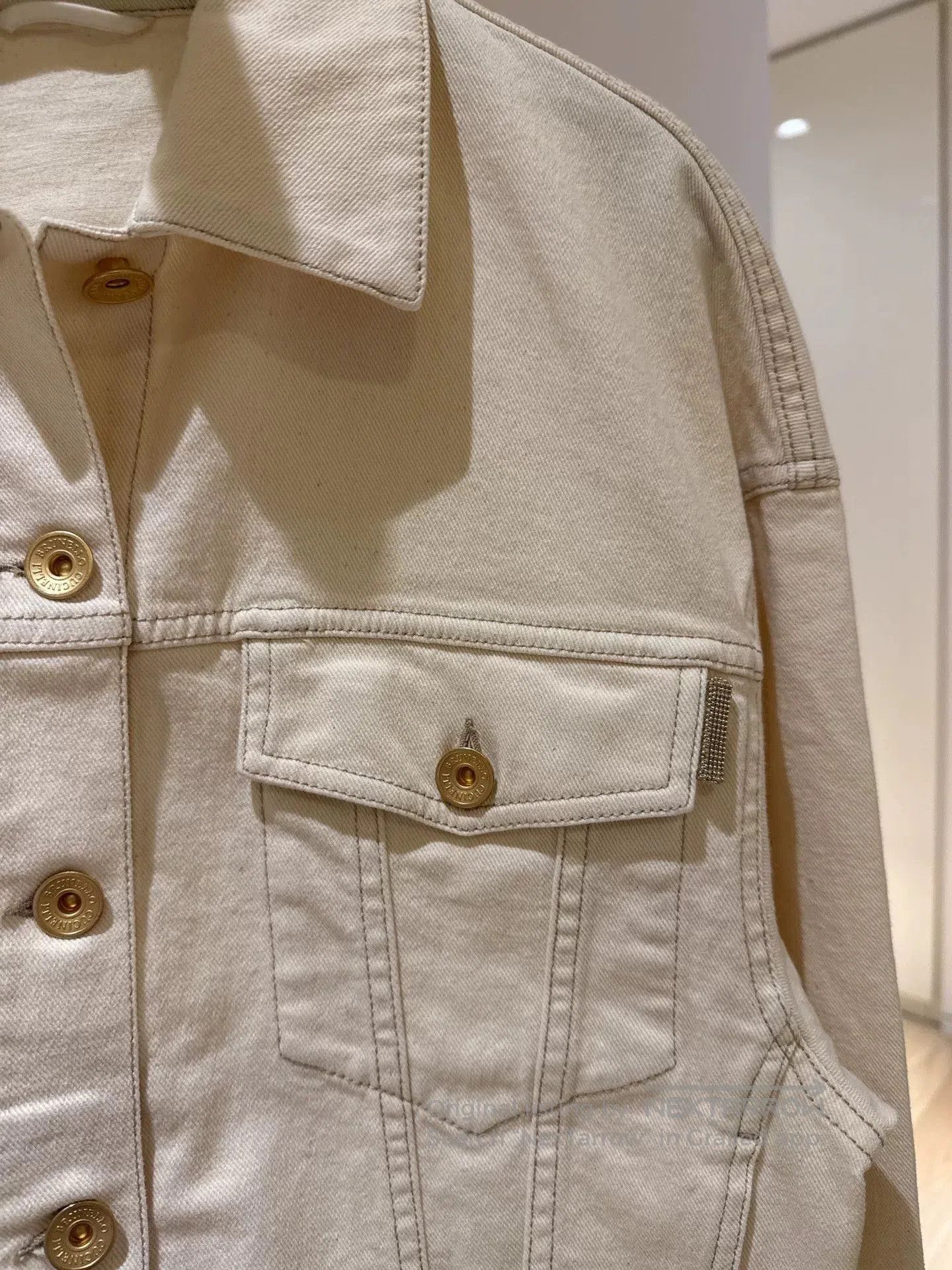 Brunello Cucinelli Brunello Cucinelli White Denim Jacket. Size US XS / EU 42 / 0 - 3 Thumbnail