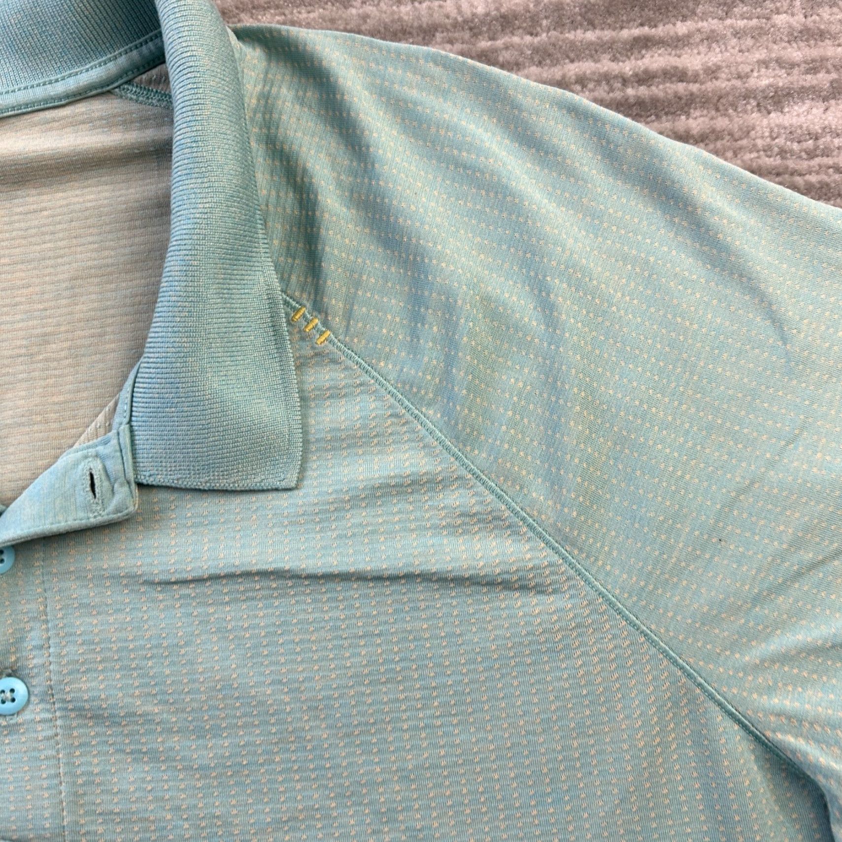 Lululemon Lululemon Polo Shirt Mens 2XL Green Vent Tech Performance Top Polo Shirt Mens 2XL Green Sports Golf Tennis Walking Regular Fit Short Sleeve Size US XXL / EU 58 / 5 - 4 Thumbnail