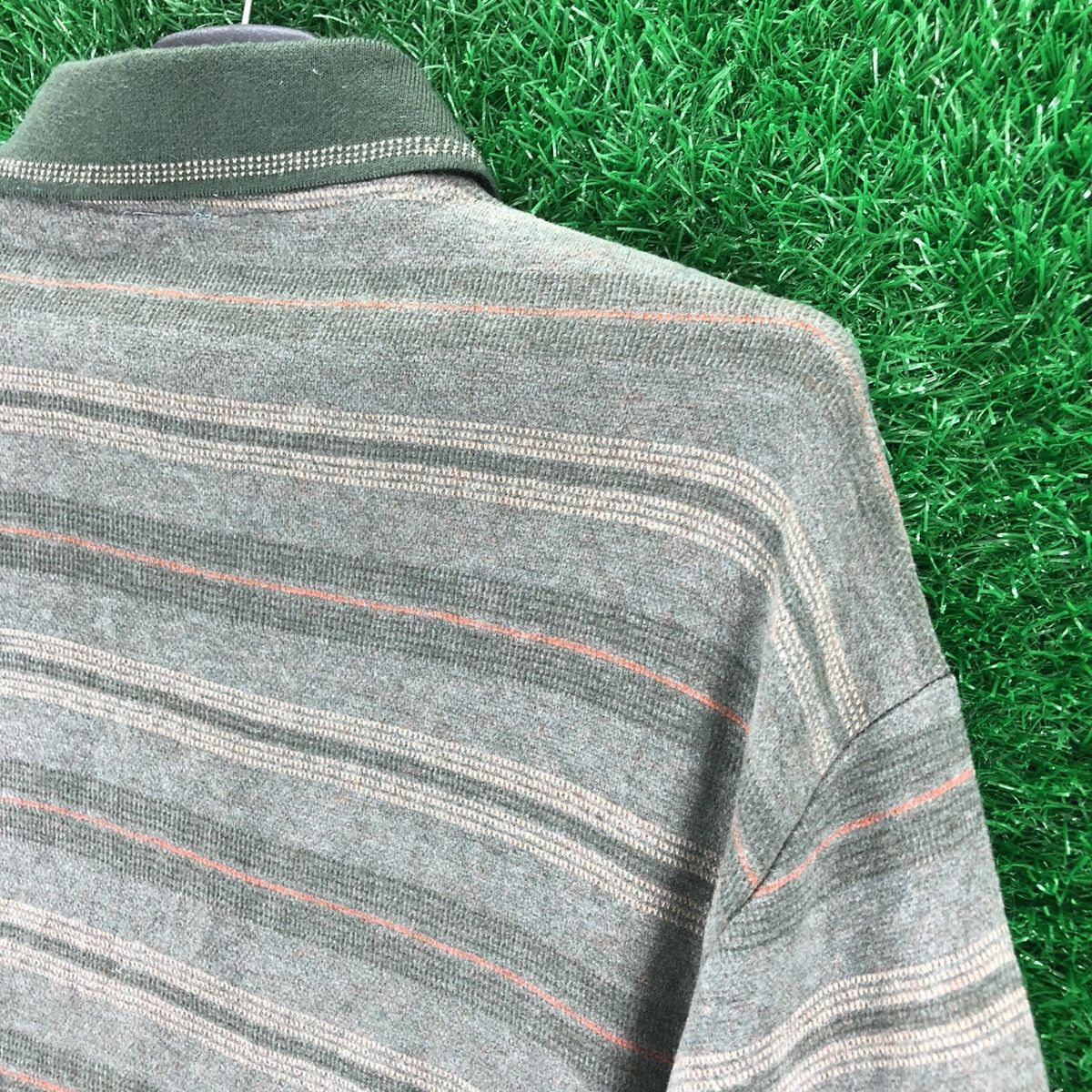 Designer × Japanese Brand × Vintage Vintage 90's Polo Knit Shirt Striped by Mr.Peal Size US L / EU 52-54 / 3 - 5 Thumbnail