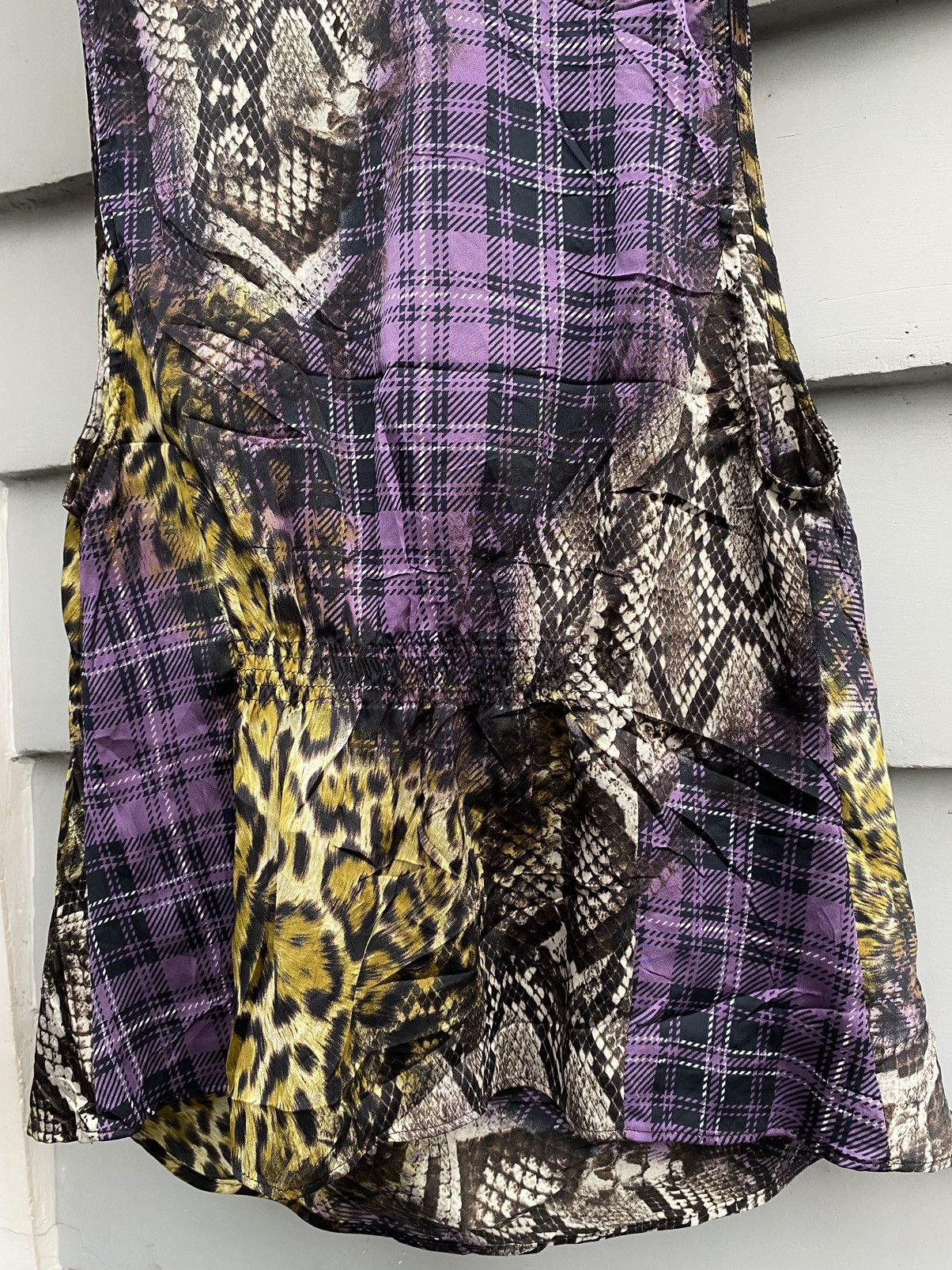 Vintage Snakeskin Leopard Punk Tartan Art Vvienne Westwood Style Size M / US 6-8 / IT 42-44 - 9 Thumbnail
