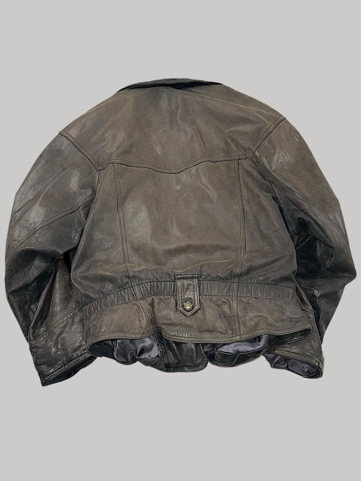 Vintage Vintage leather jacket avant garde biker cropped archive Size L / US 10 / IT 46 - 2 Thumbnail