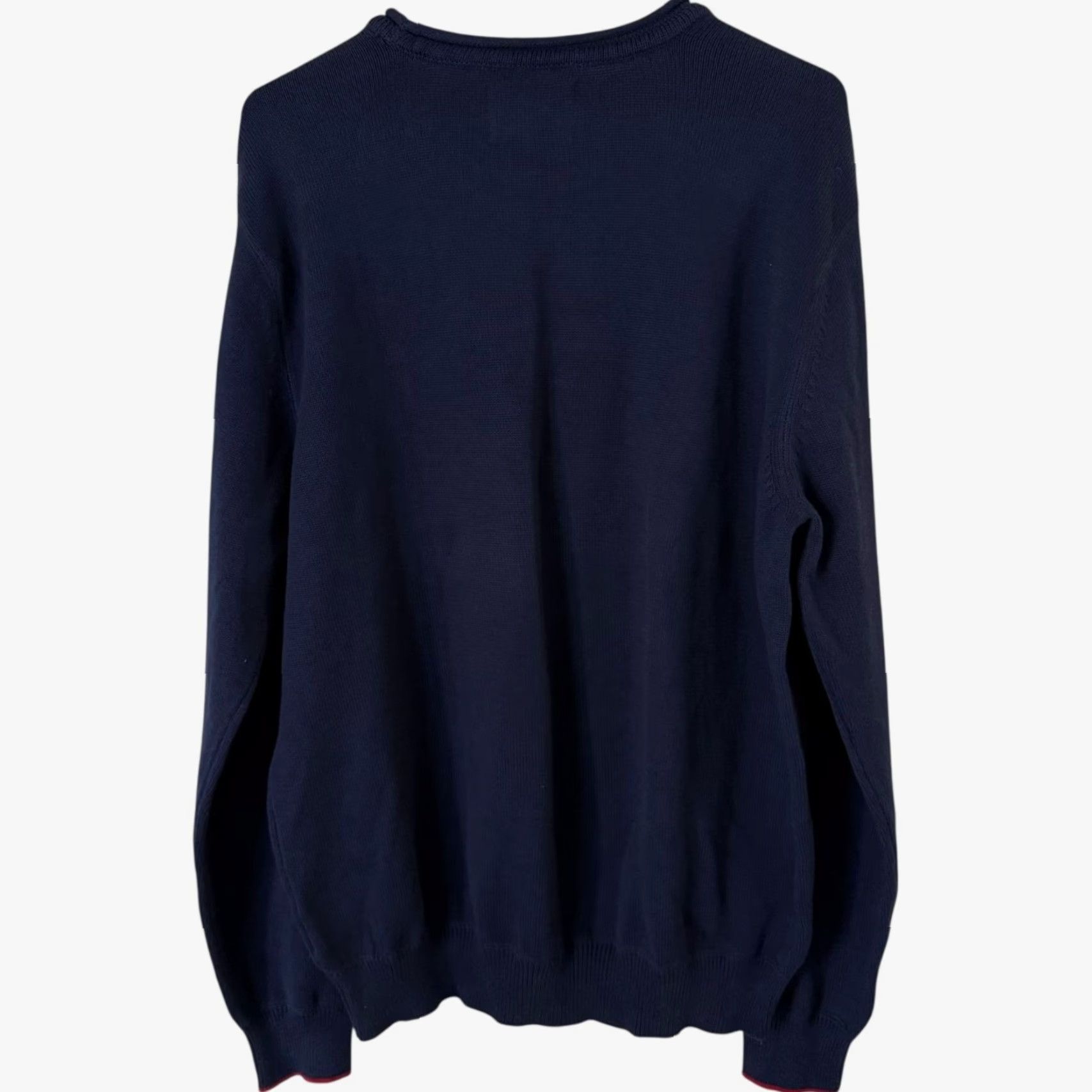 Stafford Stafford Prep Long-Sleeve Crewneck Sweater Blue L Men 100% Cotton Knit Size US L / EU 52-54 / 3 - 4 Thumbnail