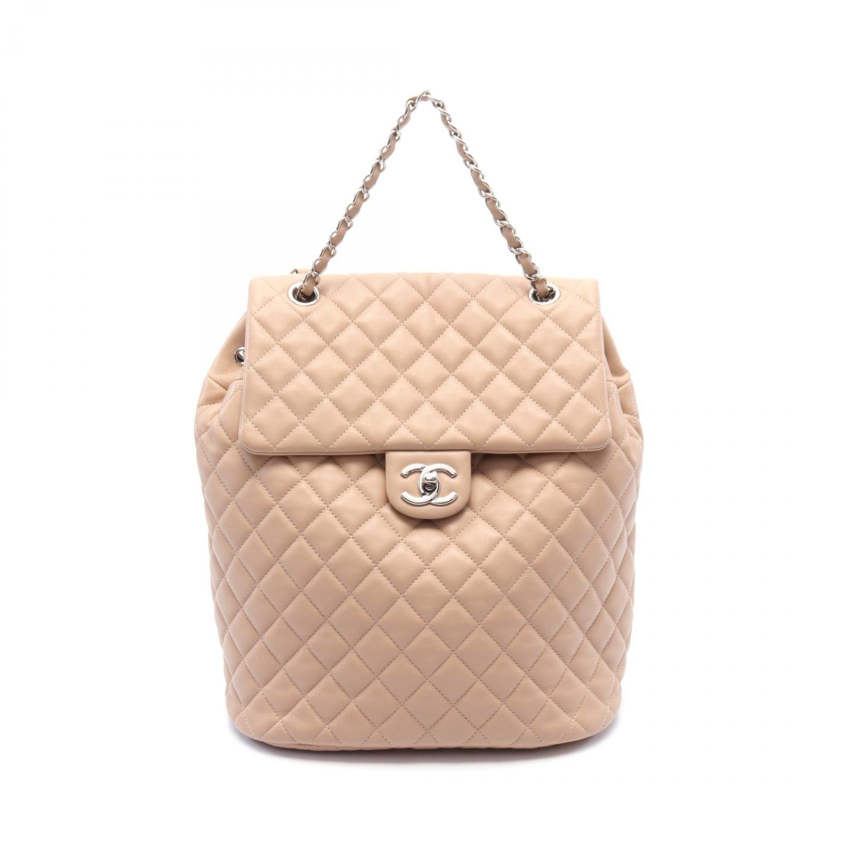Chanel Chanel Urban Spirit Matelasse Backpack Rucksack Leather Beige Silver Hardware Size ONE SIZE - 1 Thumbnail