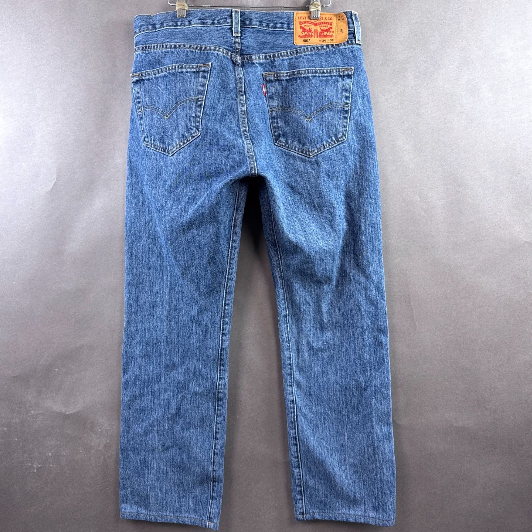 Levi's Levi's 501 Jeans Men 34x30 Denim Straight Button Fly Classic 5-Pocket Blue Denim Pant Regular Size Mens Size US 34 / EU 50 - 3 Thumbnail