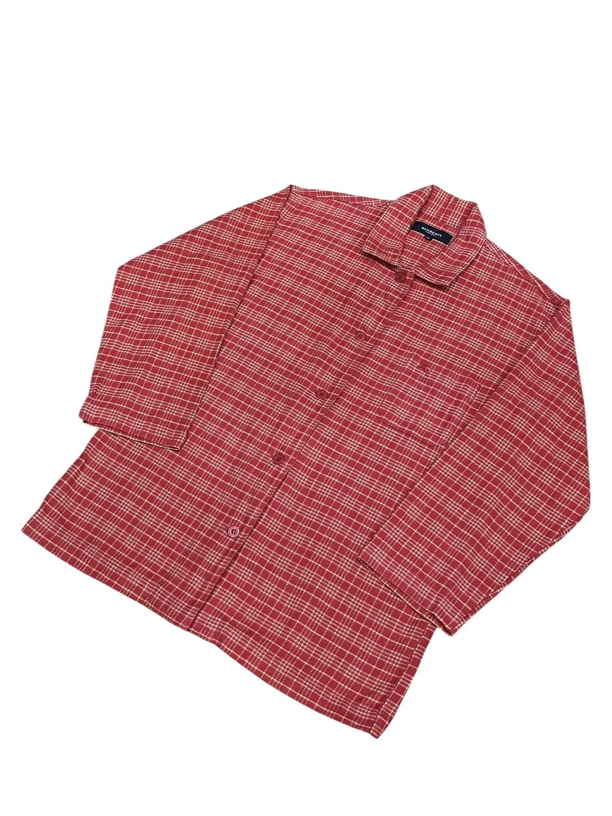 Burberry RARE Vintage Burberry Red Nova Check Japan Cotton Pajama Set Size US S / EU 44-46 / 1 - 4 Thumbnail