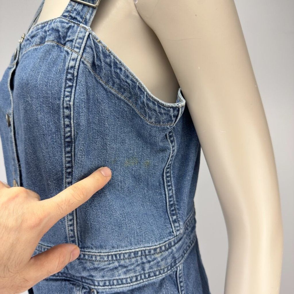 Levi's LEVI'S Denim Thick Sheath Buttoned Pockets Midi Blue Dress M Size M / US 6-8 / IT 42-44 - 6 Thumbnail