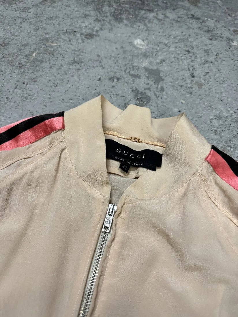 Gucci × Vintage SS2003 Gucci Silk Beige Light Bomber Jacket by Tom Ford Size M / US 6-8 / IT 42-44 - 8 Thumbnail