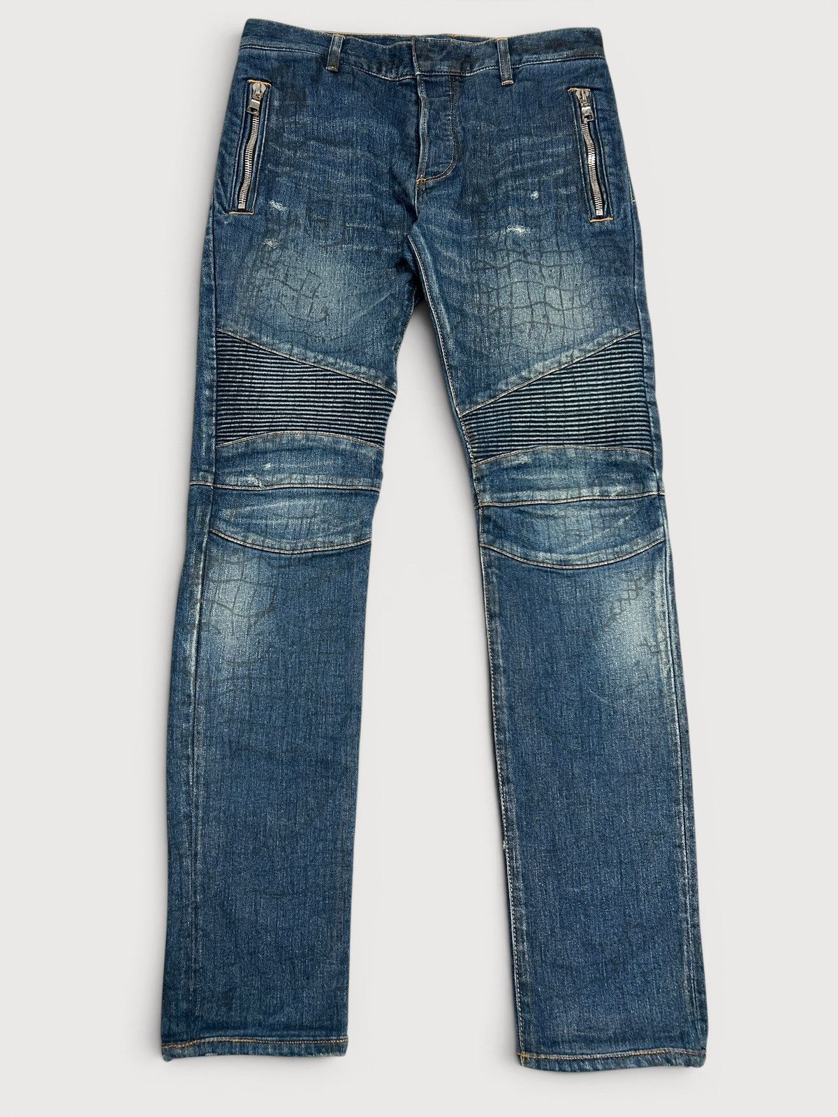 Balmain FW2017 Biker Denim Size US 31 - 1 Thumbnail