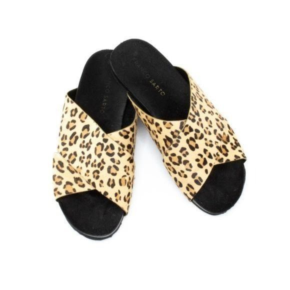 Franco Sarto Franco Sarto Leopard Print Slip-On Sandals Size US 6.5 / IT 36.5 - 1 Thumbnail
