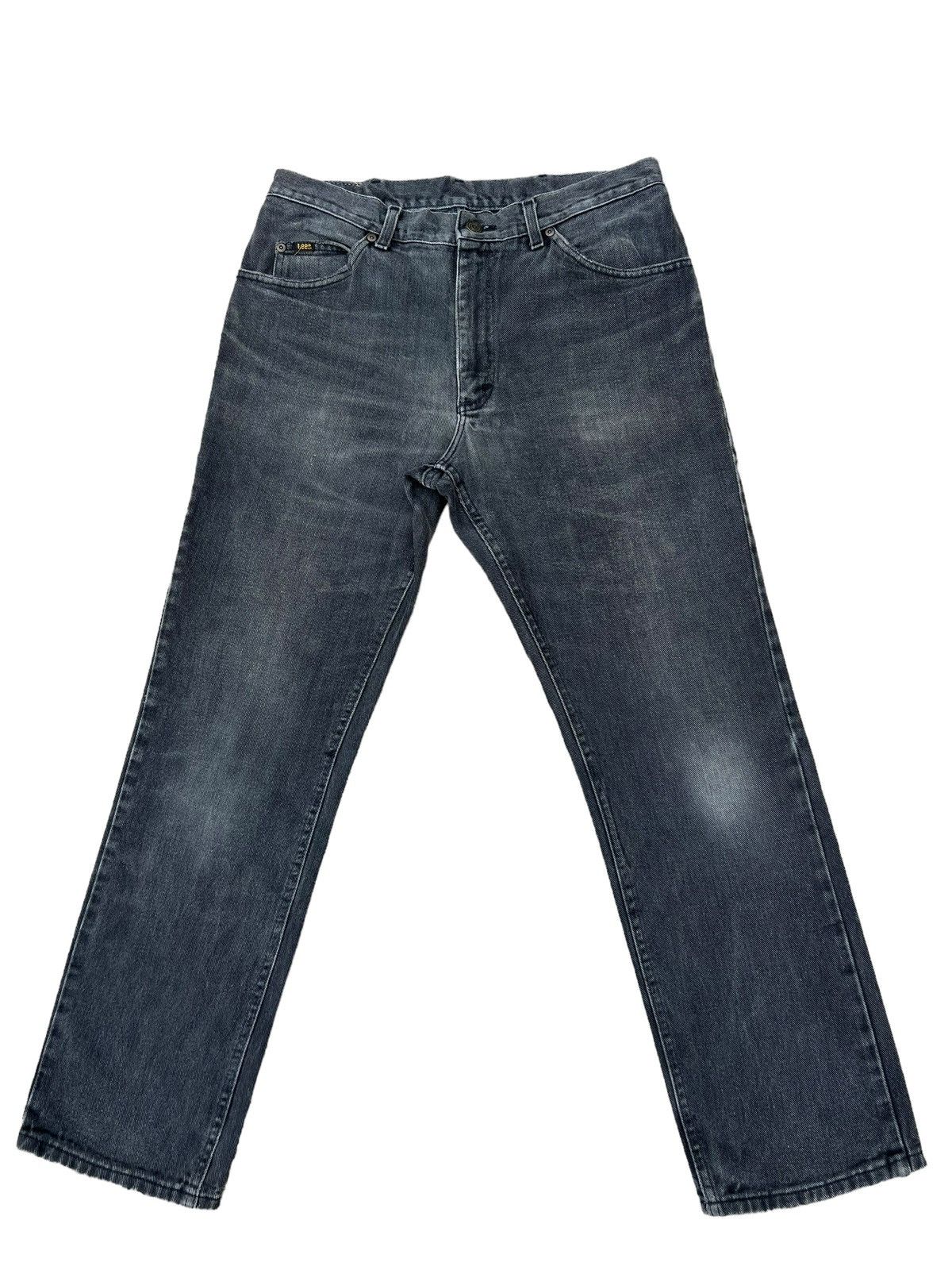 Lee Vintage 80s Lee Usa Faded Black Denim Distressed Jeans Size US 34 / EU 50 - 1 Thumbnail