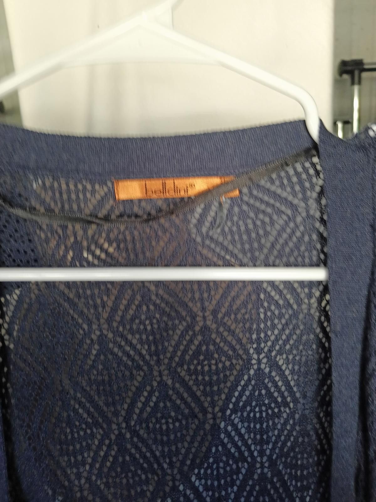 Designer Stylish Bella Dottie Navy Cardigan - Lightweight Lace Design Size L / US 10 / IT 46 - 3 Thumbnail