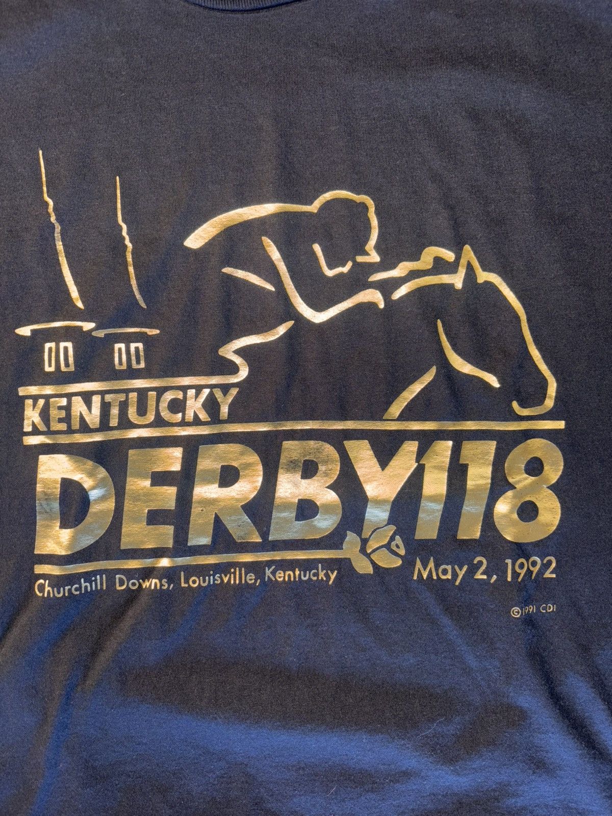 Vintage Vtg Kentucky Derby Churchill Downs Louisville Horse 90s USA Size US XL / EU 56 / 4 - 2 Thumbnail