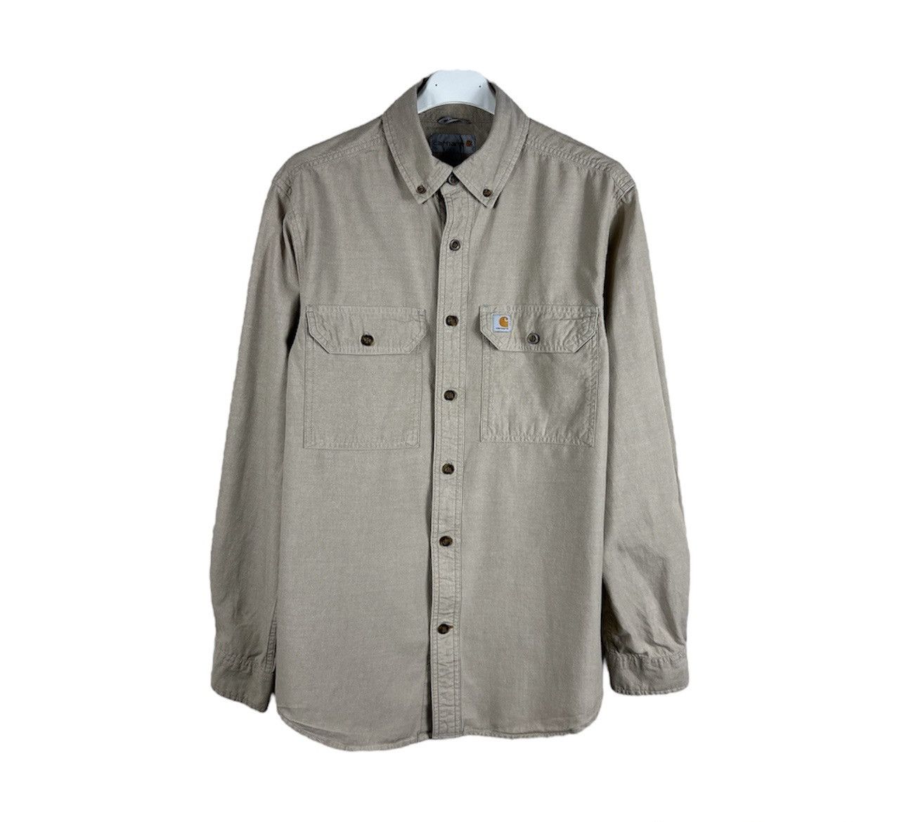 Carhartt Vintage Carhartt fort solid long sleeve shirt pocket work Size US S / EU 44-46 / 1 - 1 Thumbnail
