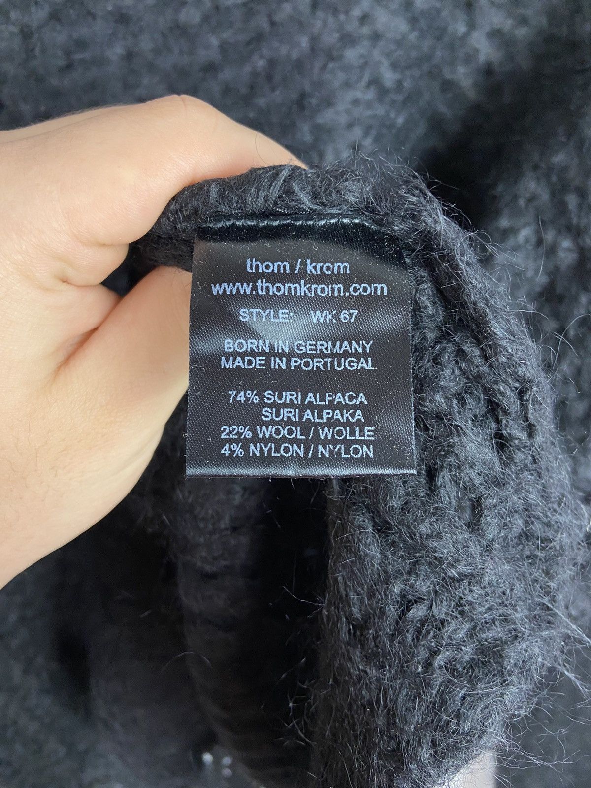 Designer × Thom Krom Thom Krom Black Mens Knitted Sweater Suri Alpaca/Wool Sz S Size US S / EU 44-46 / 1 - 10 Thumbnail