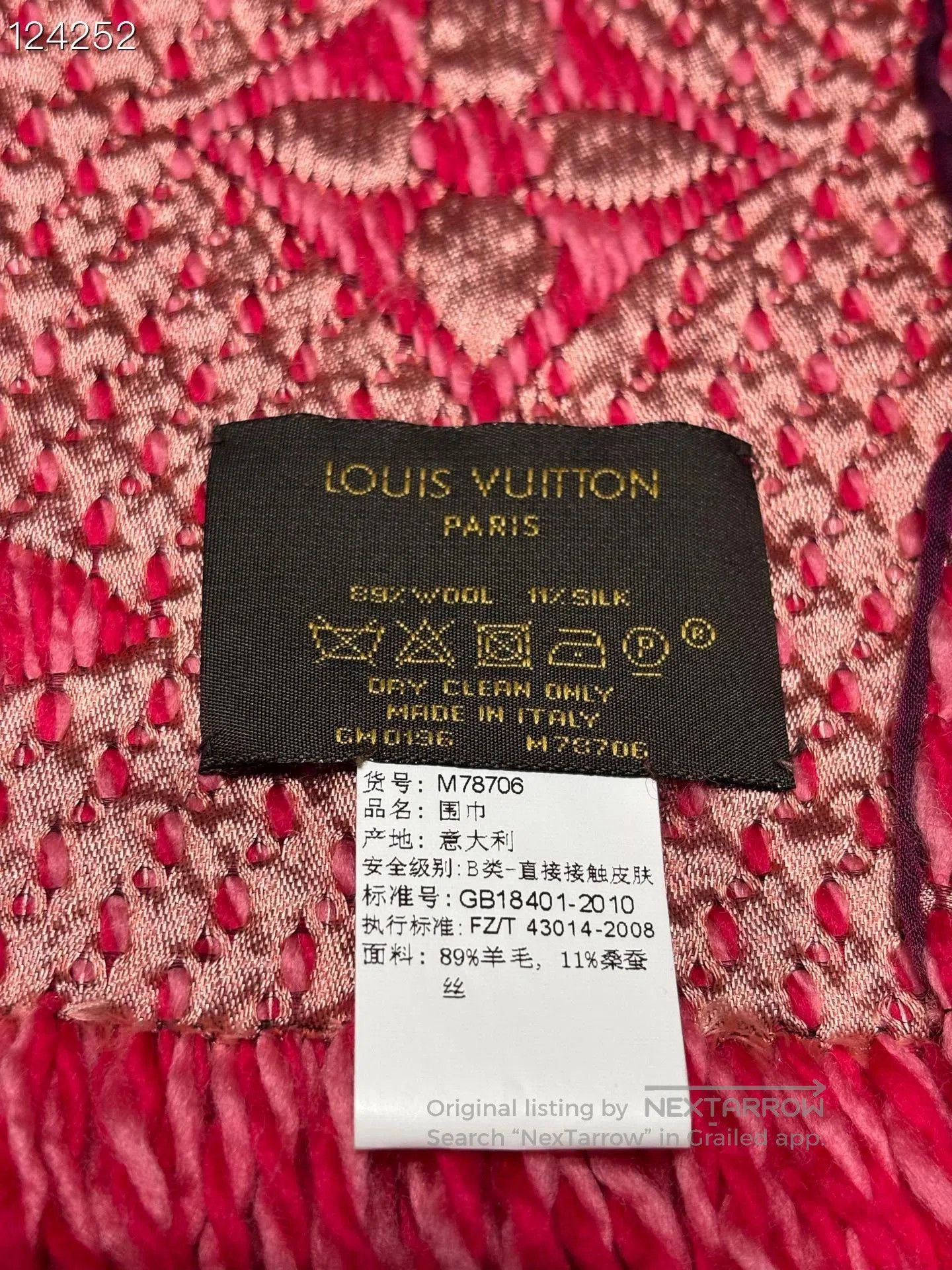 Louis Vuitton Louis Vuitton Red Wool Silk Scarf. Size ONE SIZE - 4 Thumbnail